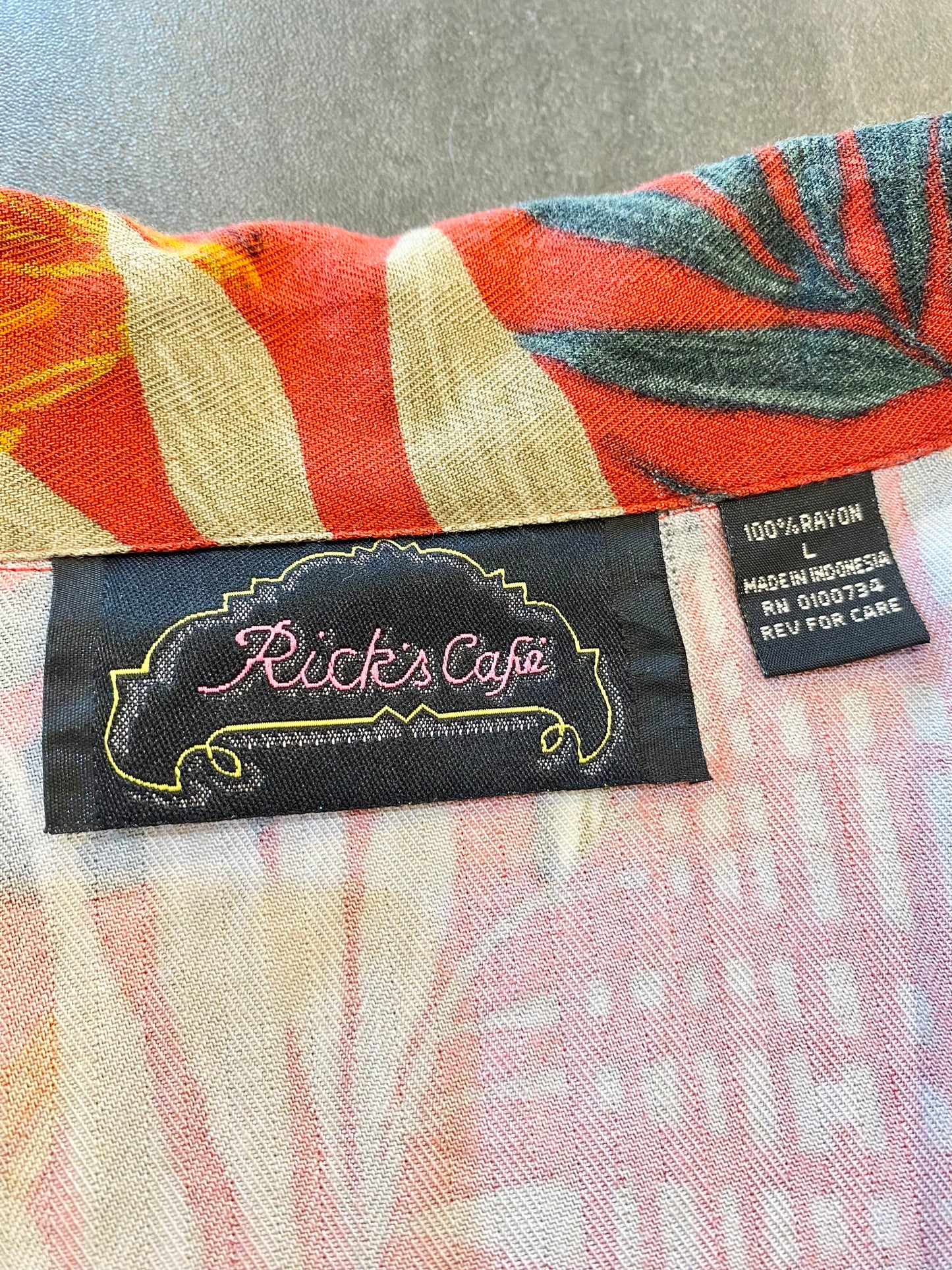 Rick's Cafe rayon Aloha shirt 90's~00's