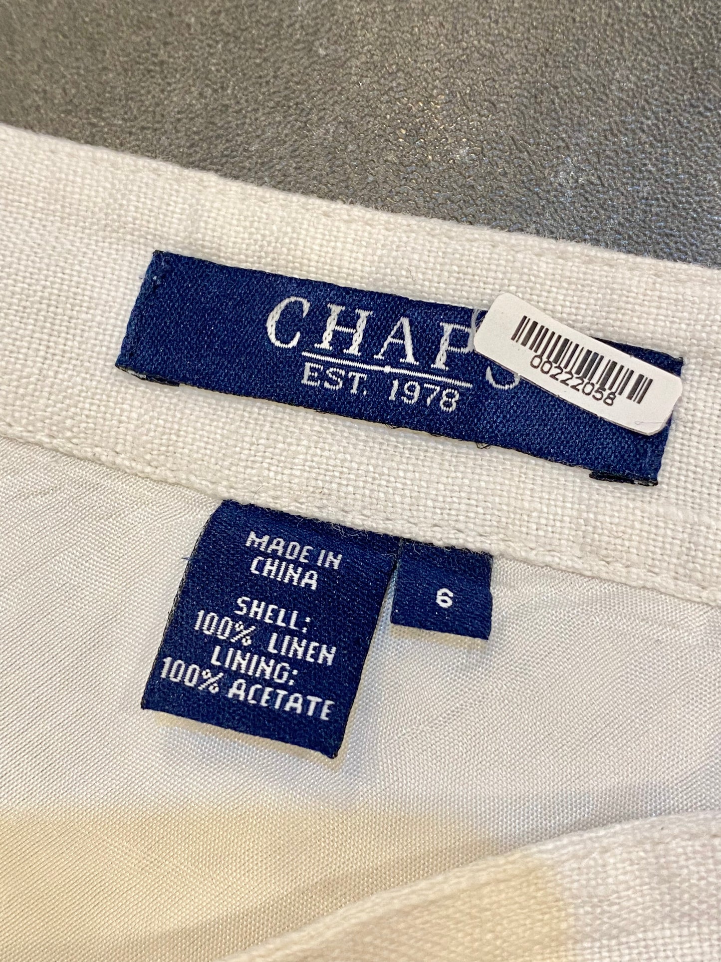 CHAPS linen flared skirt