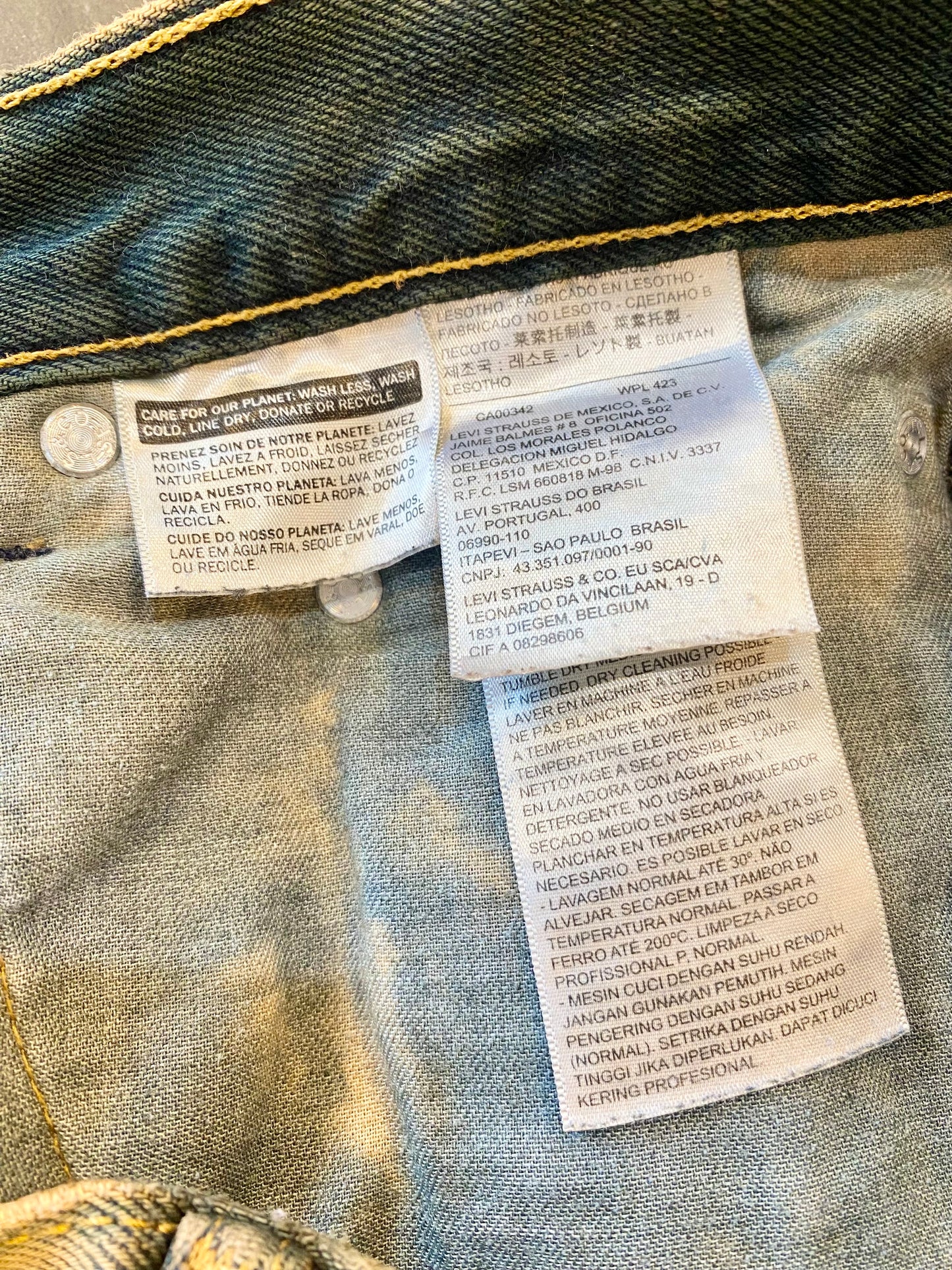 over dye denim shorts "beige" W35inch