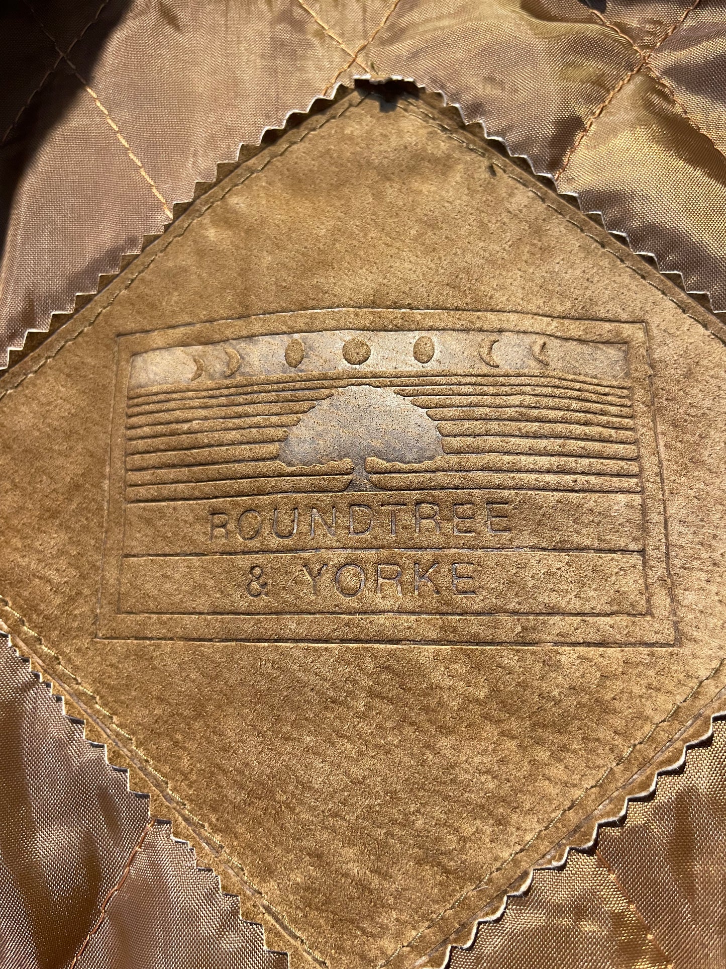 ROUNDTREE & YORKE Leather bomber jacket 90's~