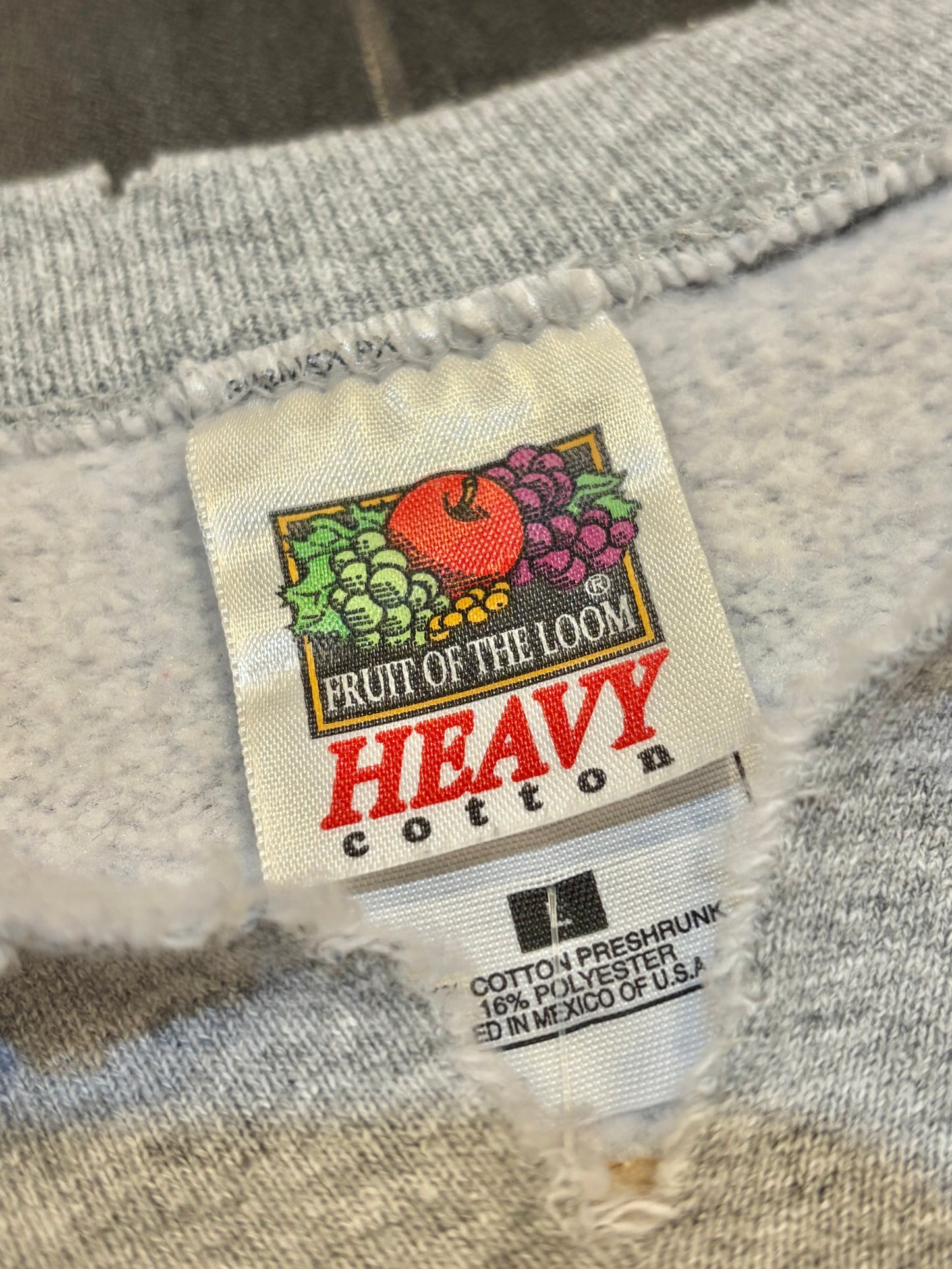 FRUIT OF THE LOOM sweat shirt 00's~ damaged custom