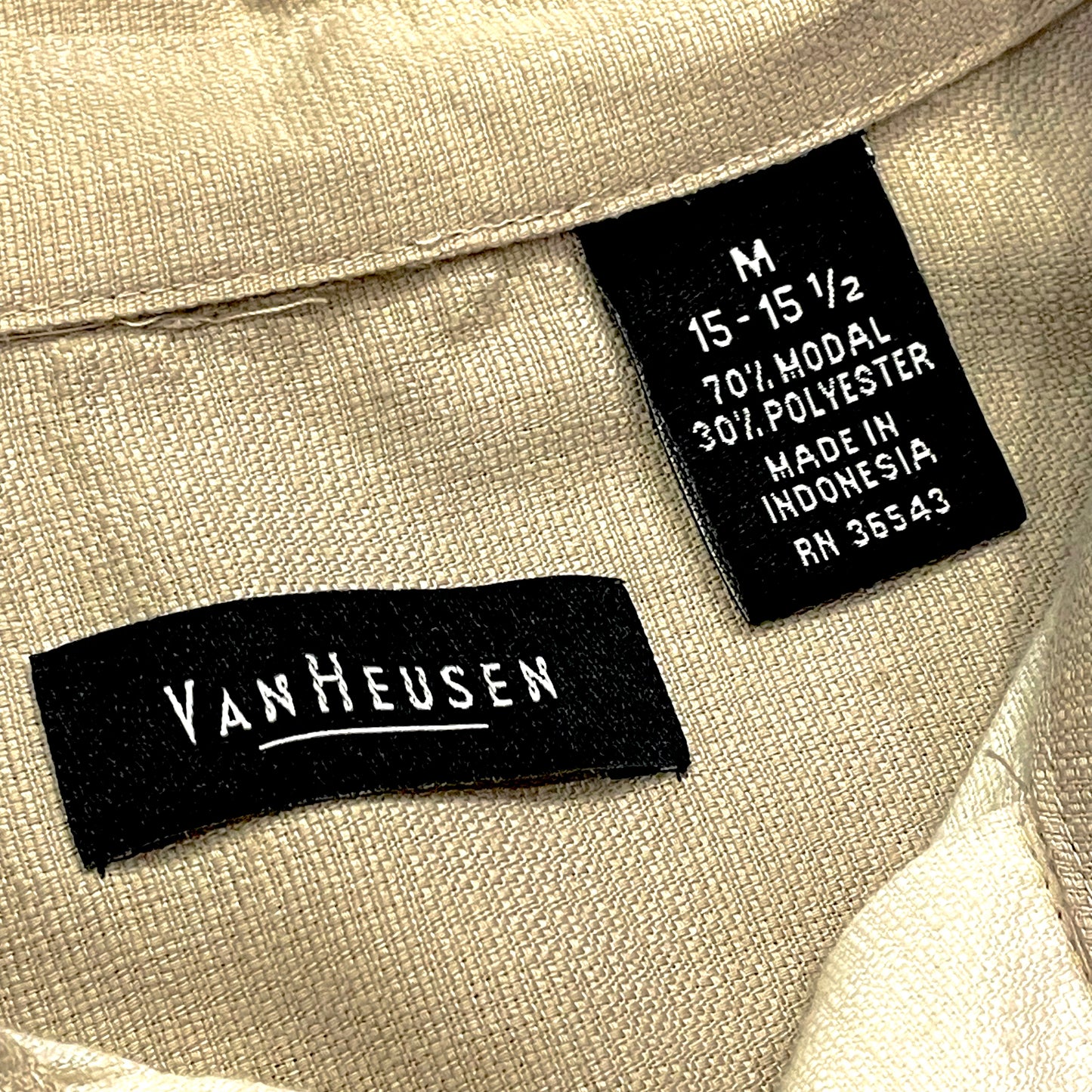 ”VAN HEUSEN” short sleeve shirt M表記 短丈remake