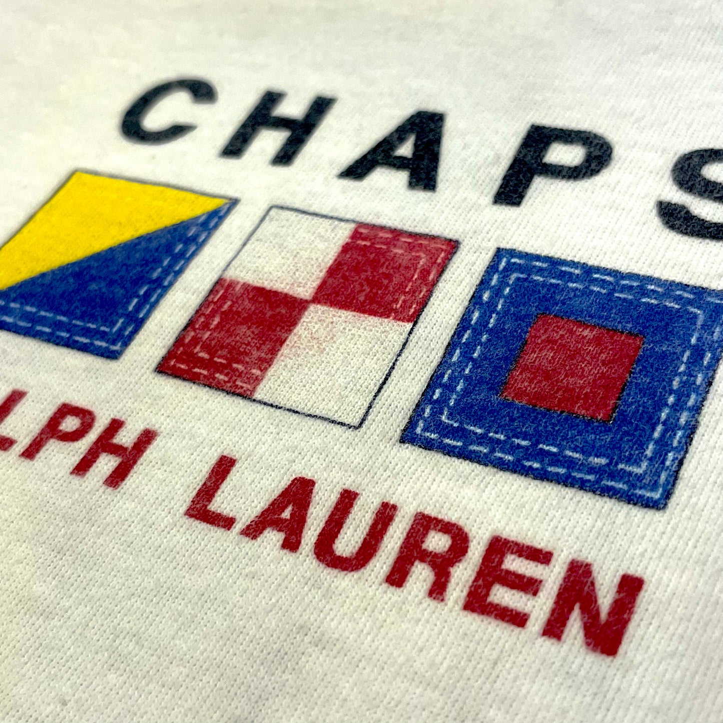 ”CHAPS RALPH LAUREN” 90’s〜 print−T XL表記 made in USA