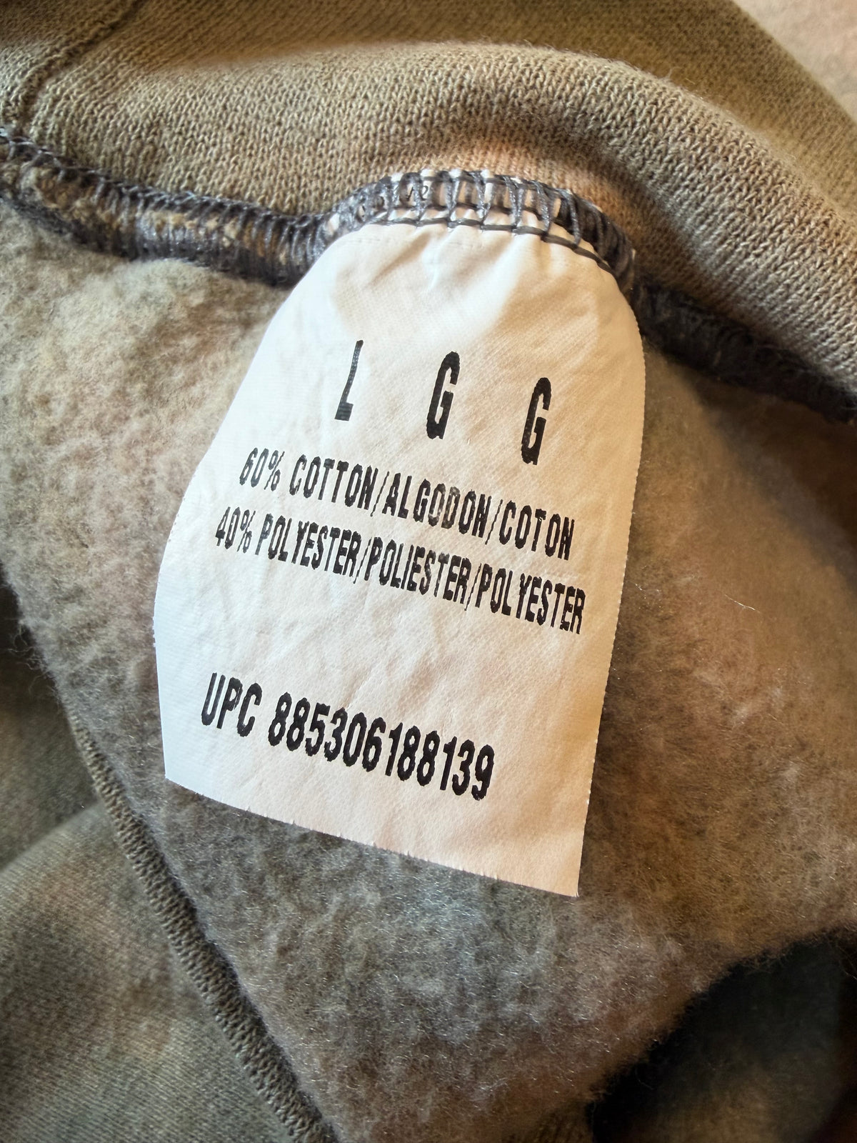 FRUIT OF THE LOOM sweat shirt bleach remake