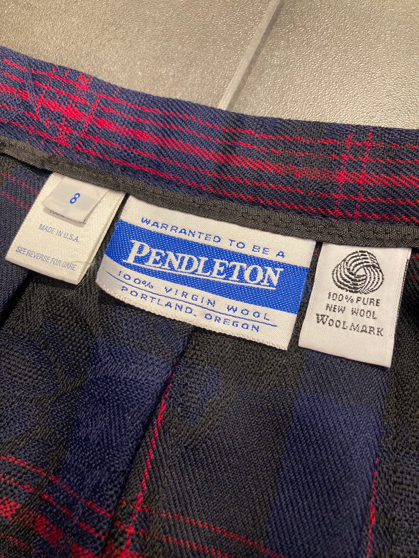 PENDLETON wool pleats skirt 90's~
