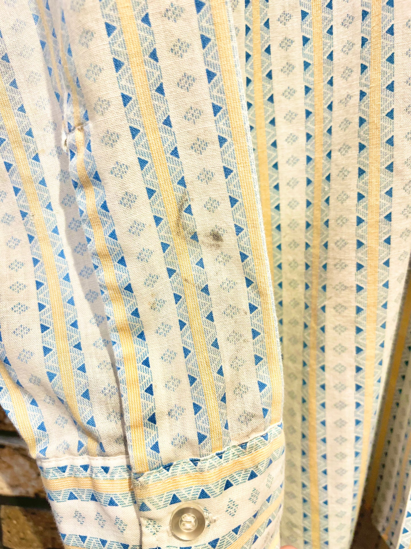 FRUIT OF THE LOOM patterned shirt 70's~80's