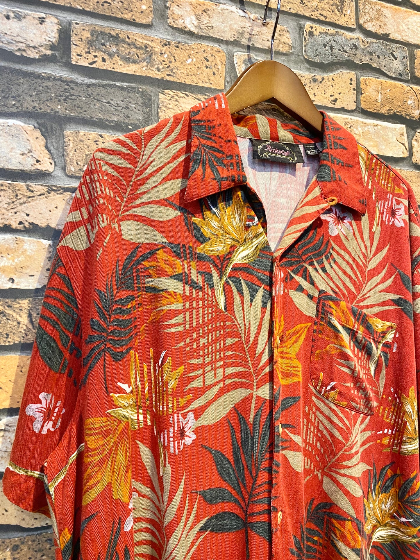 Rick's Cafe rayon Aloha shirt 90's~00's