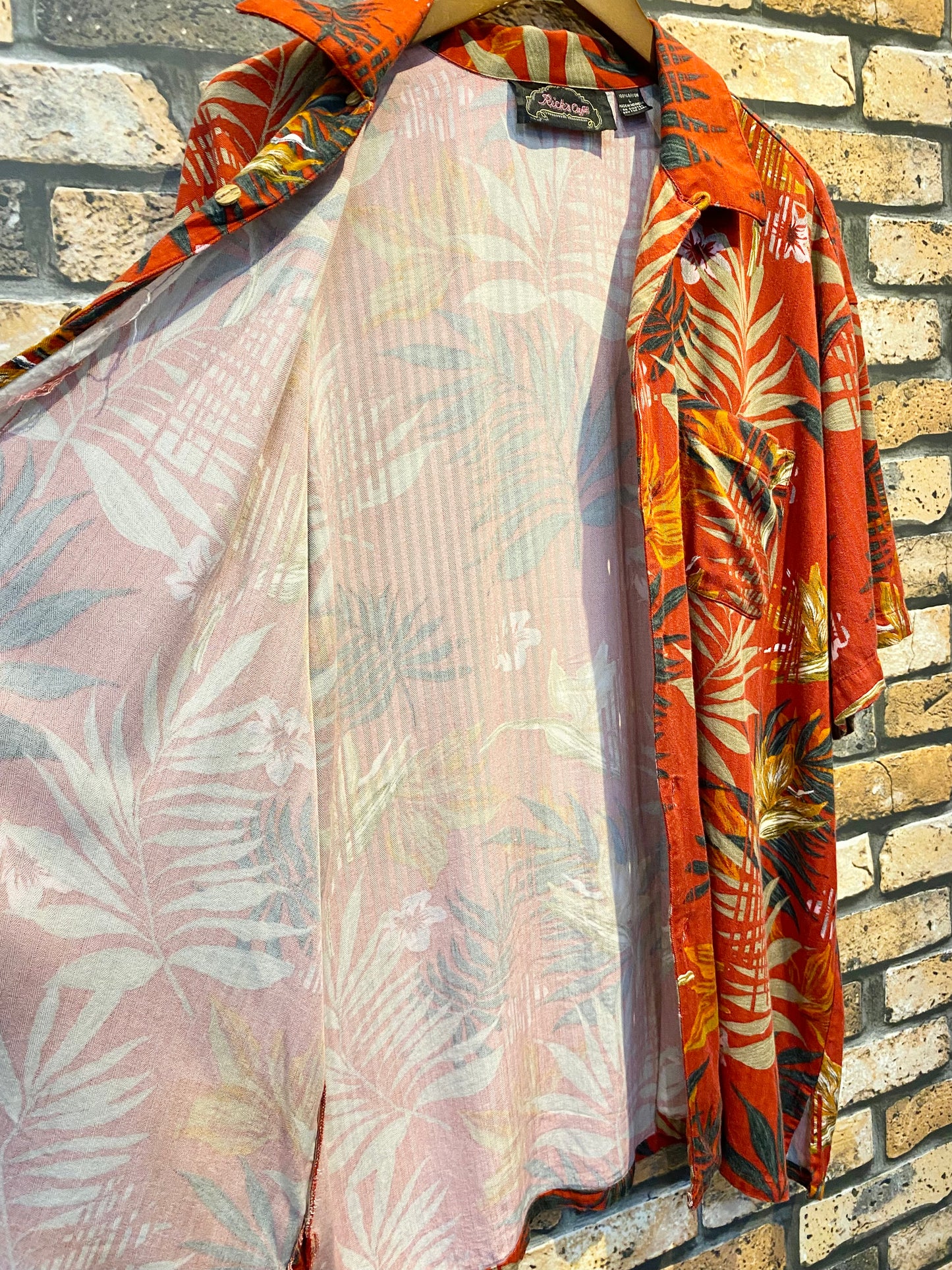 Rick's Cafe rayon Aloha shirt 90's~00's