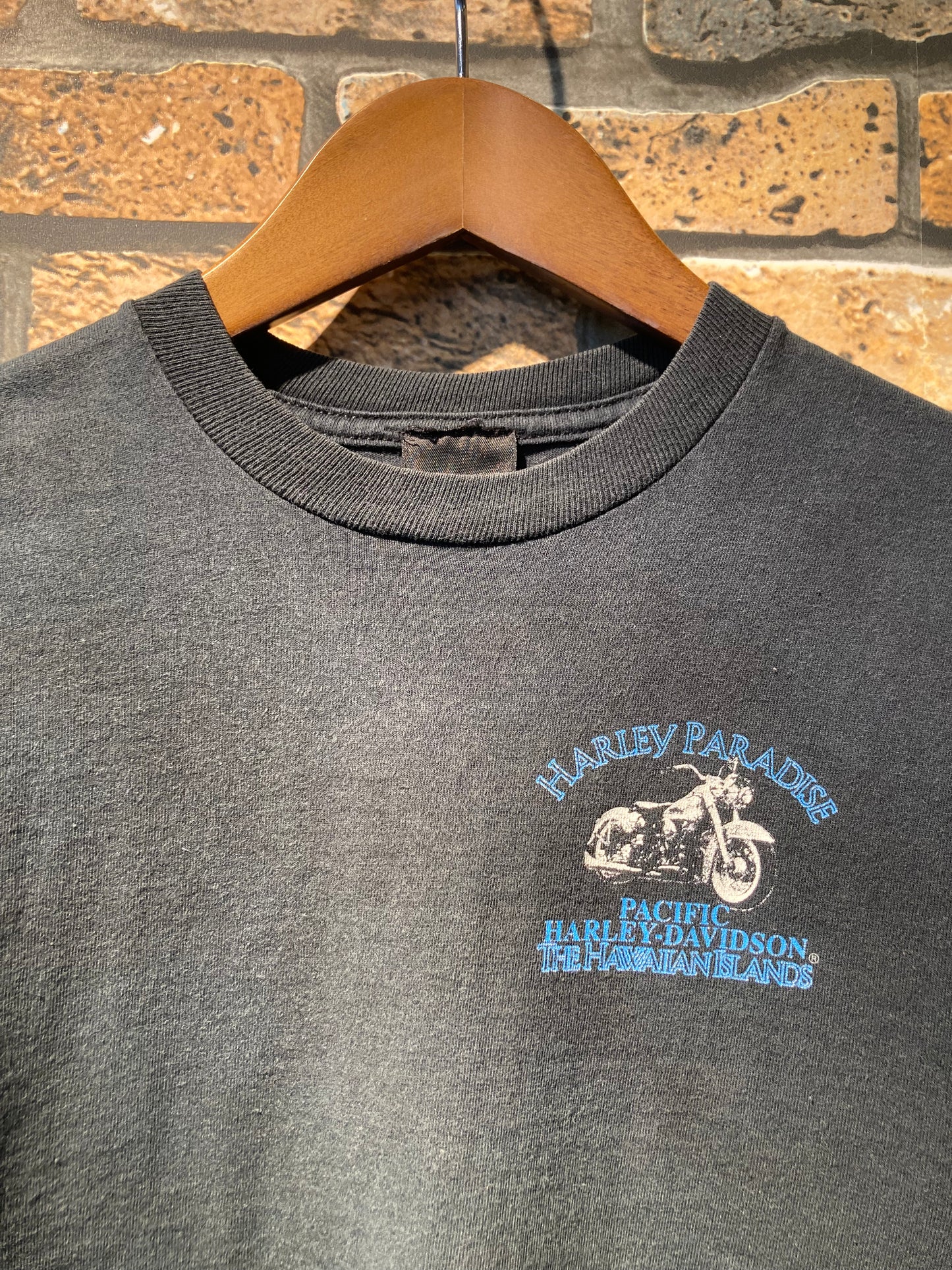 HARLEY-DAVIDSON print-T 90's~ made in USA