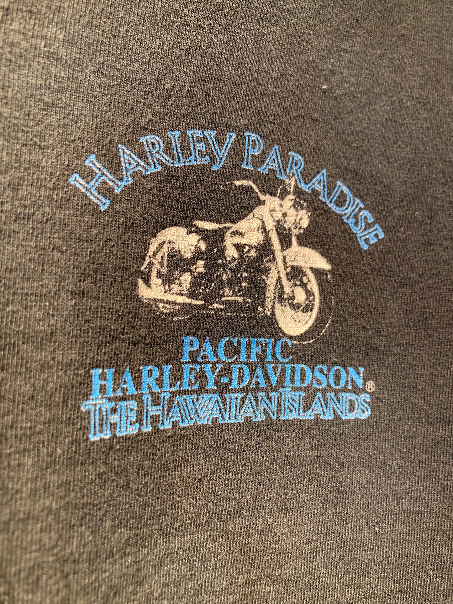 HARLEY-DAVIDSON print-T 90's~ made in USA