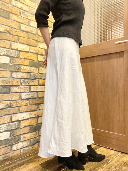 CHAPS linen flared skirt