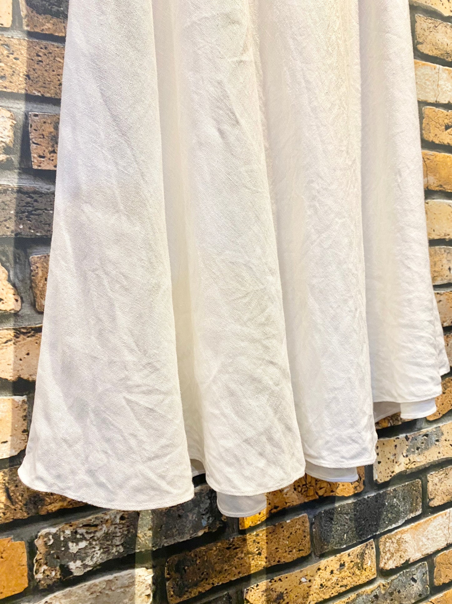 CHAPS linen flared skirt