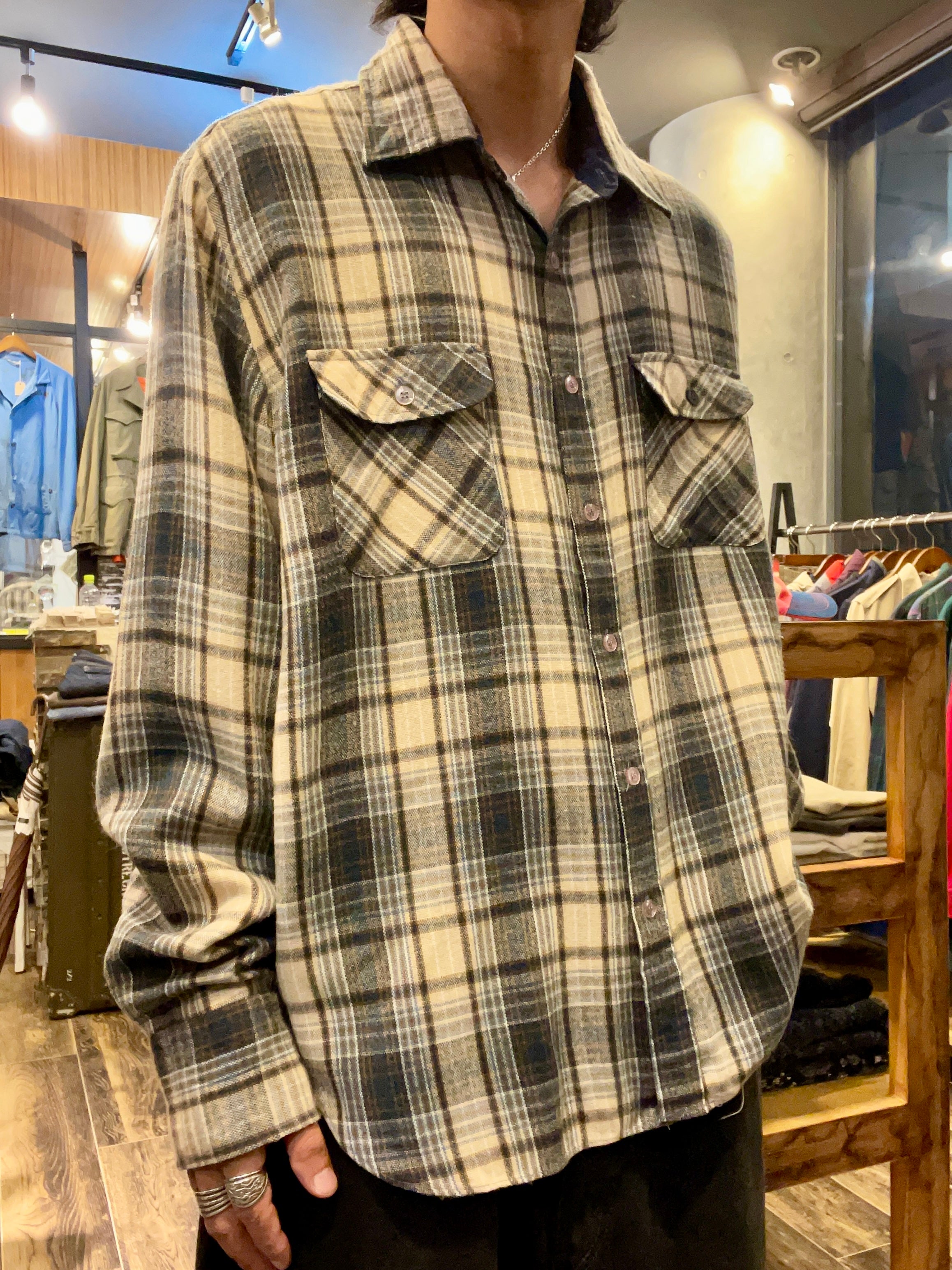 ARROW flannel shirt 70's~80's