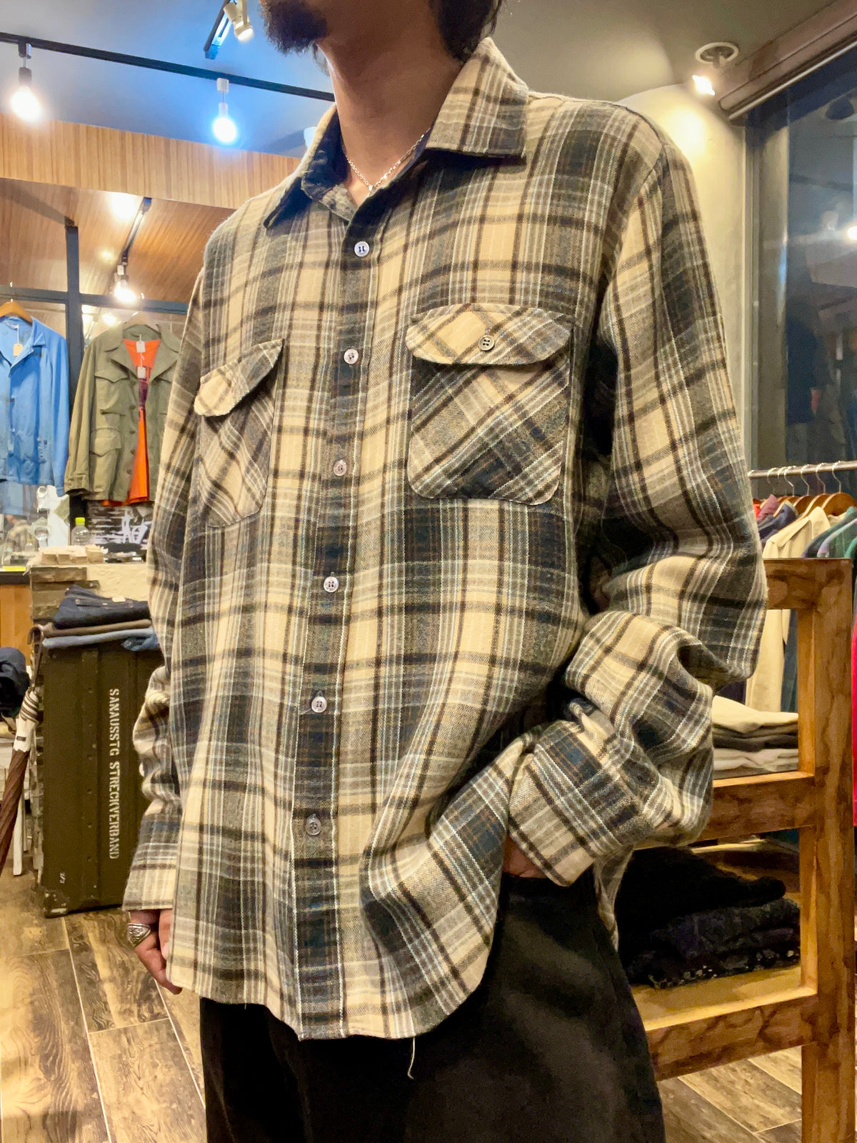 ARROW flannel shirt 70's~80's