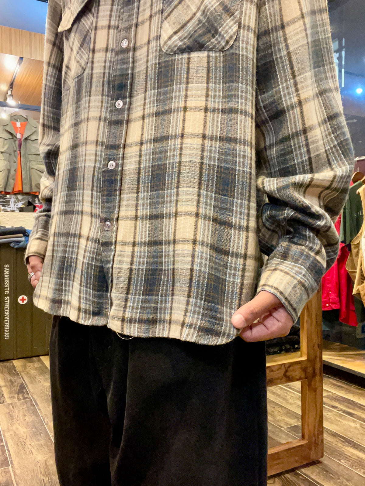 ARROW flannel shirt 70's~80's