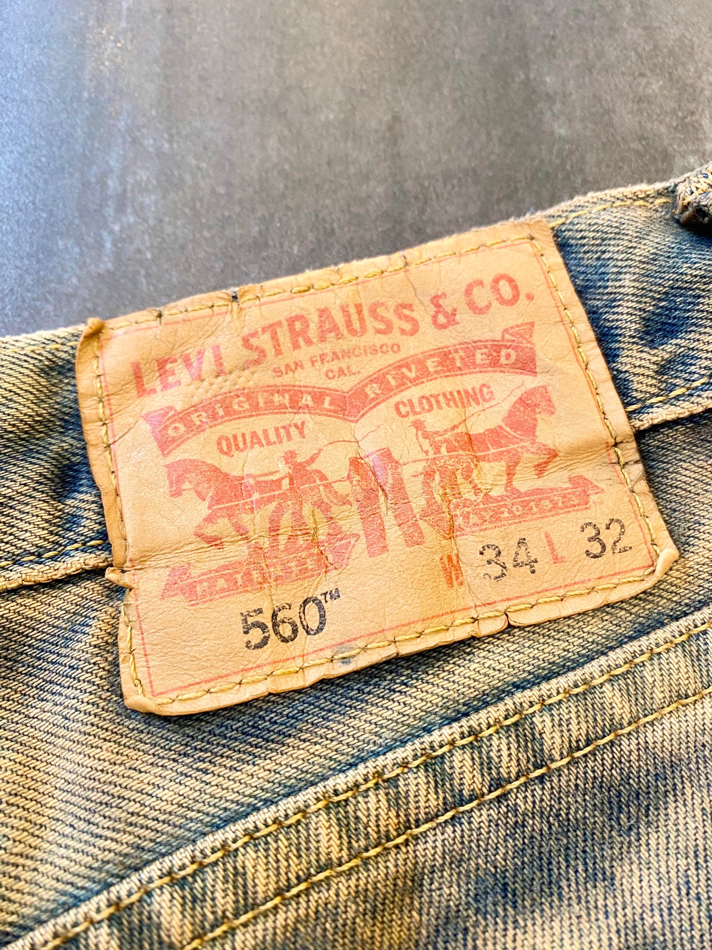 over dye denim shorts "beige" W35inch