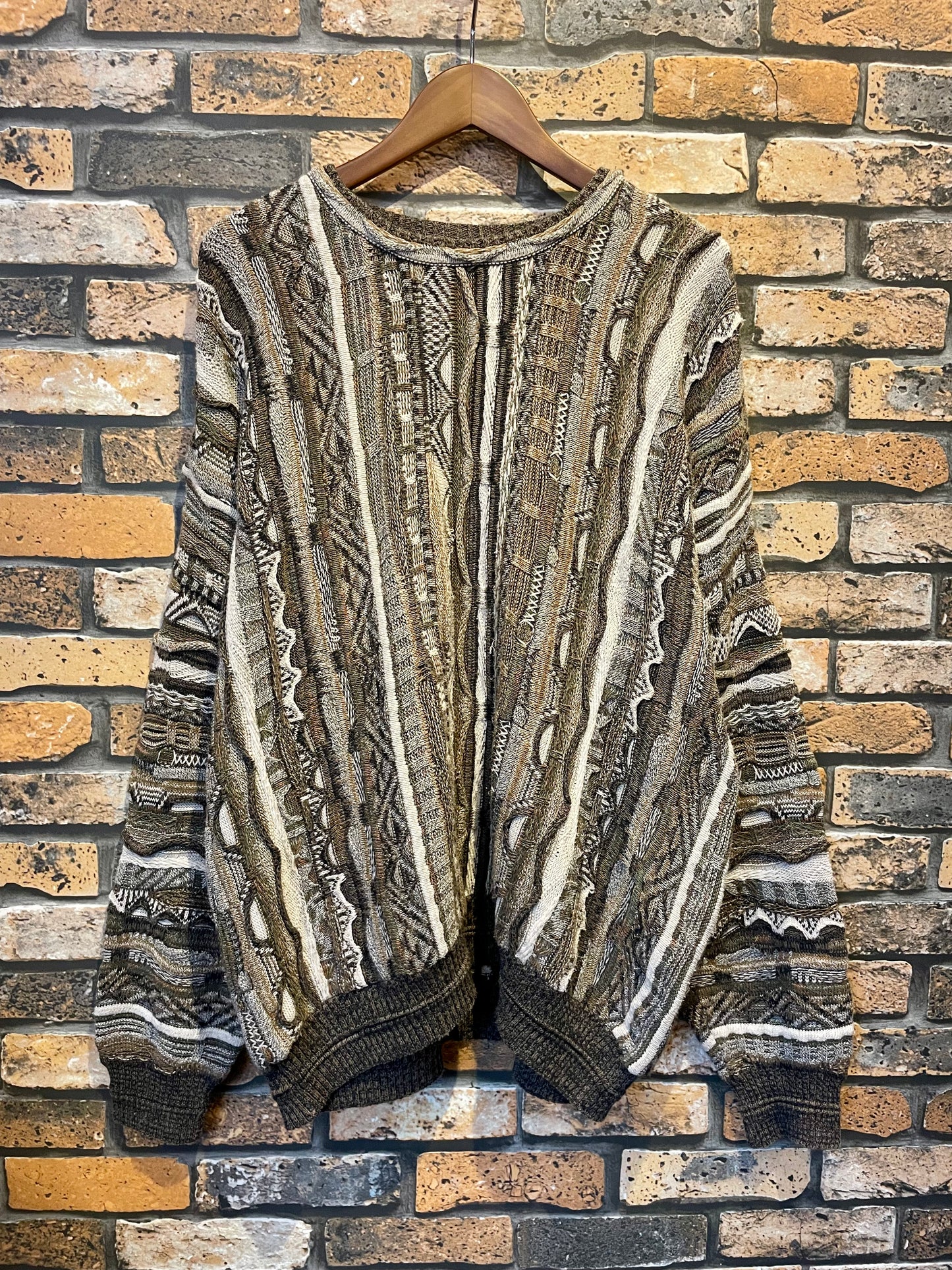 CROFT & BARROW 3D knit pullover 90's~00's