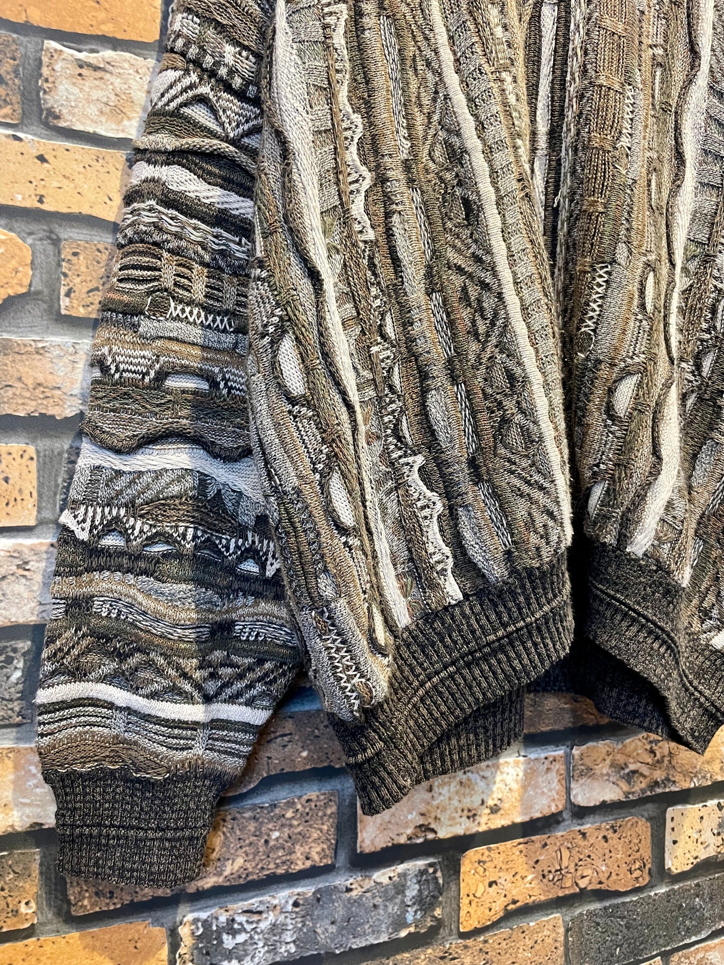 CROFT & BARROW 3D knit pullover 90's~00's