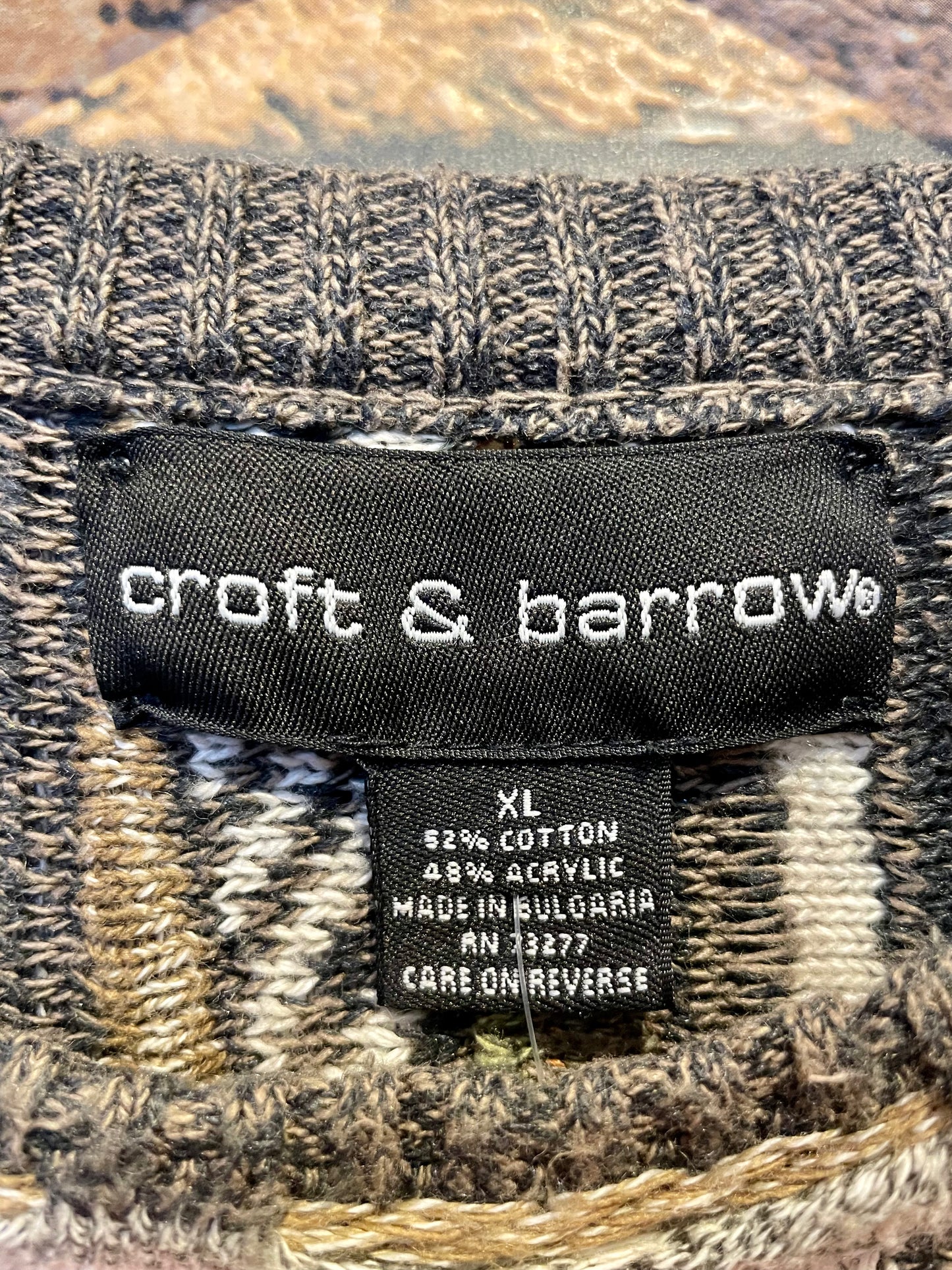 CROFT & BARROW 3D knit pullover 90's~00's