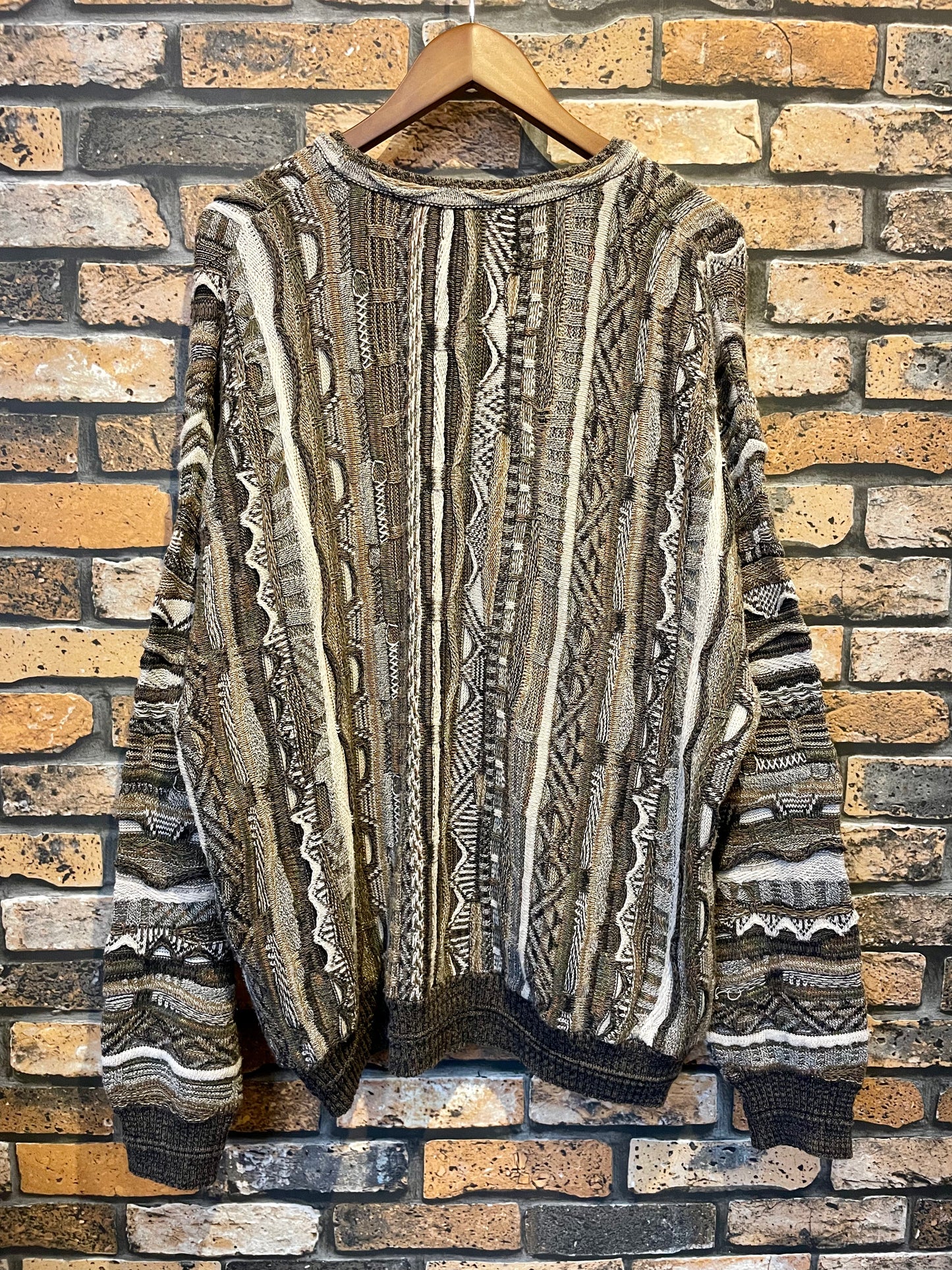 CROFT & BARROW 3D knit pullover 90's~00's