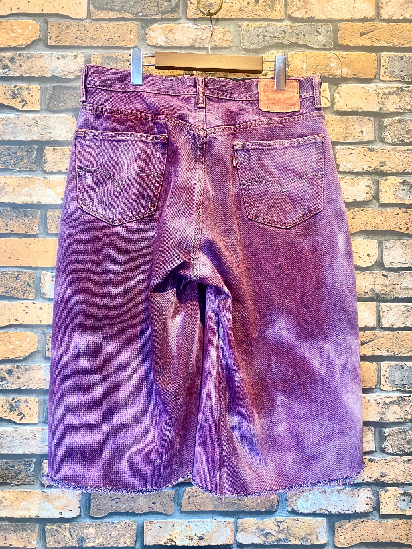 over dye denim shorts W36inch