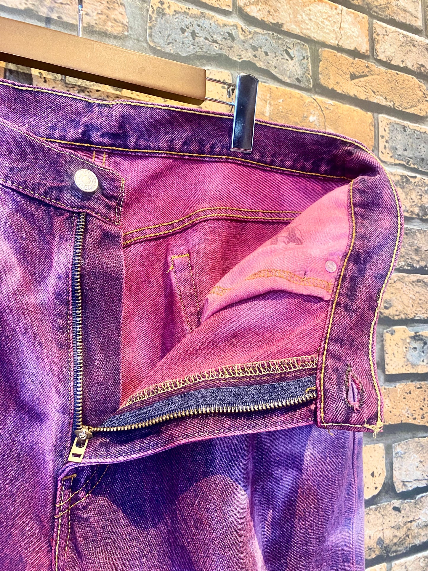 over dye denim shorts W36inch