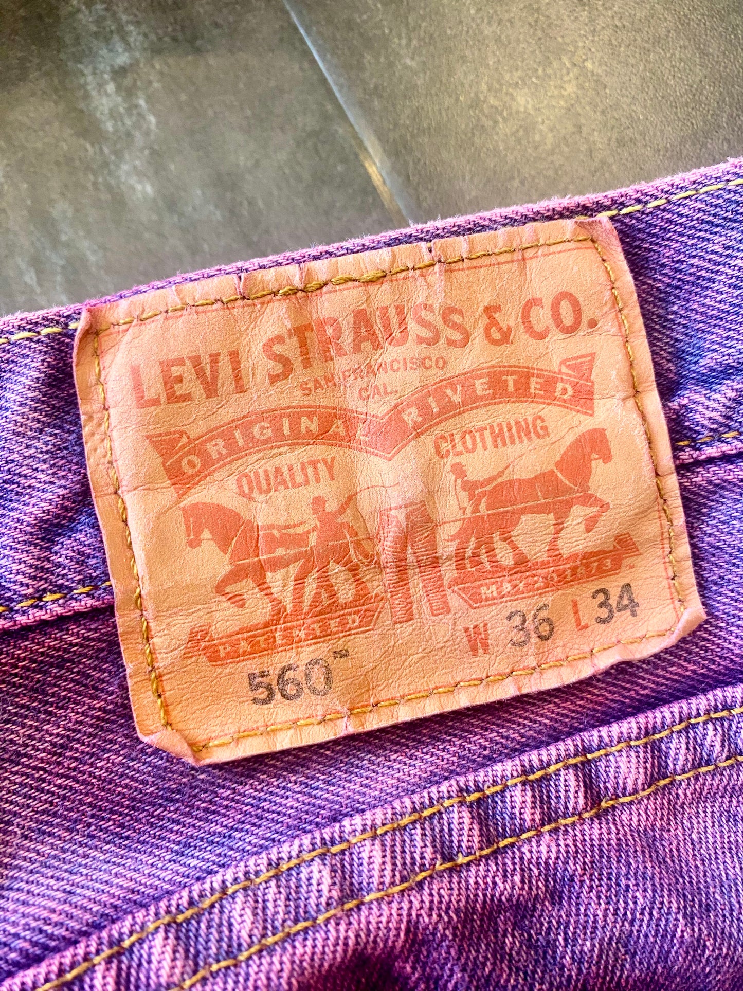over dye denim shorts W36inch