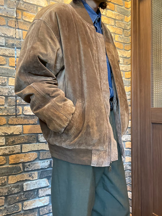 ROUNDTREE & YORKE  Leather bomber jacket 90's~