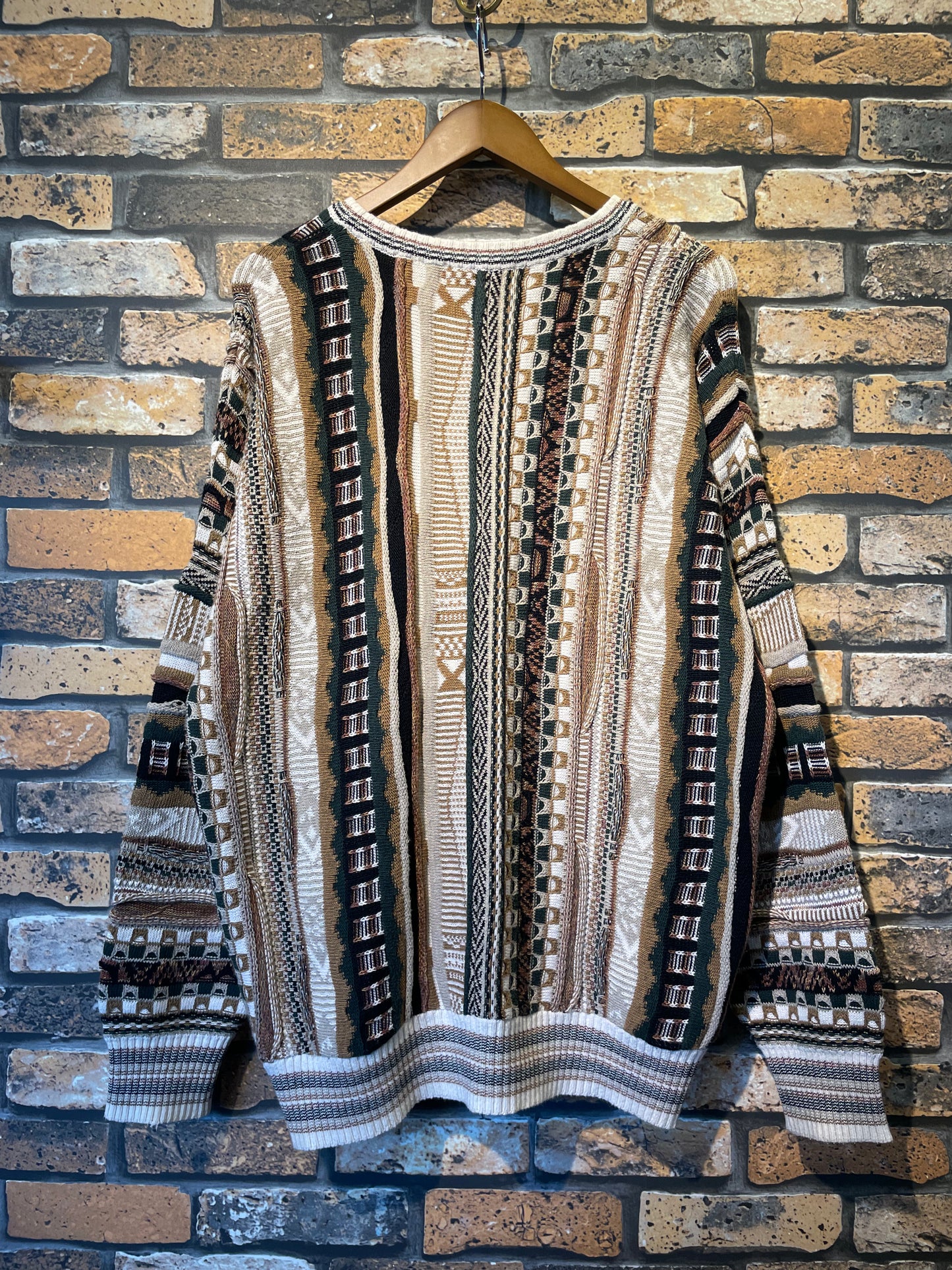 CROFT & BARROW 3D knit pullover 90's~