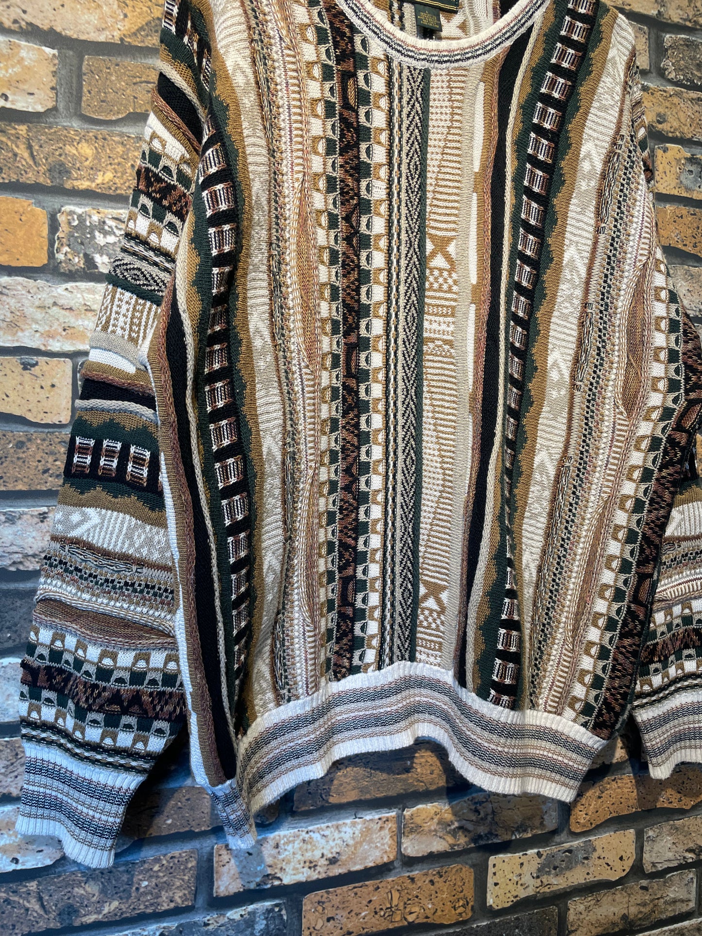 CROFT & BARROW 3D knit pullover 90's~