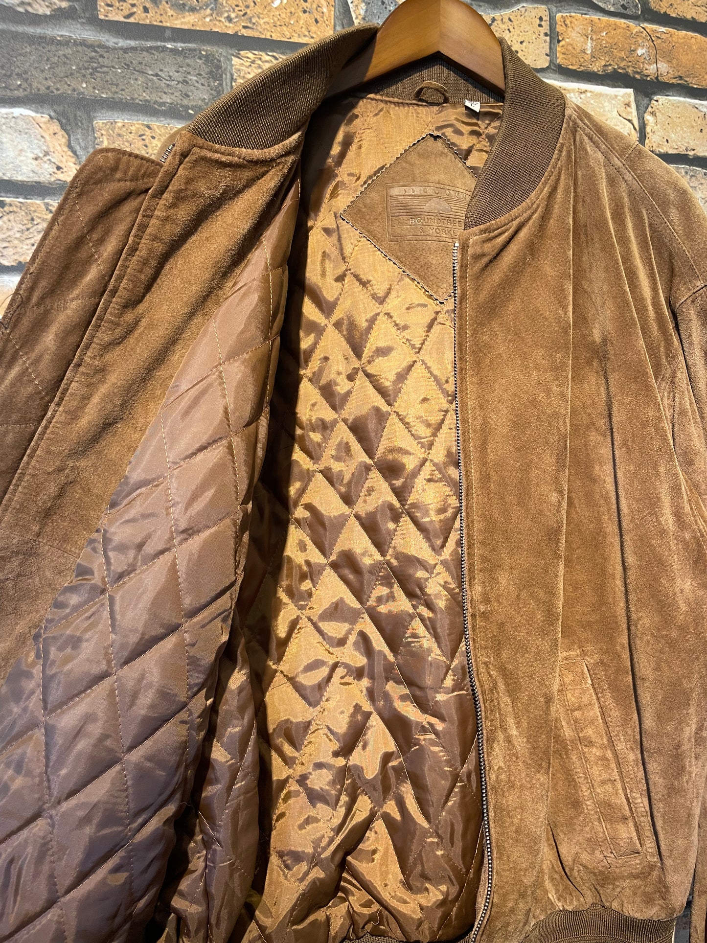 ROUNDTREE & YORKE  Leather bomber jacket 90's~