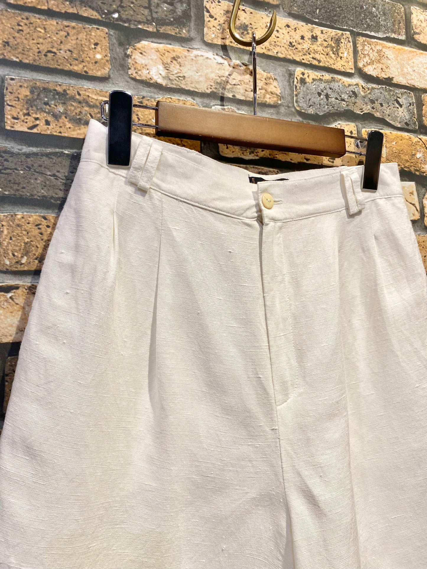 linen shorts 90's~ 28inch