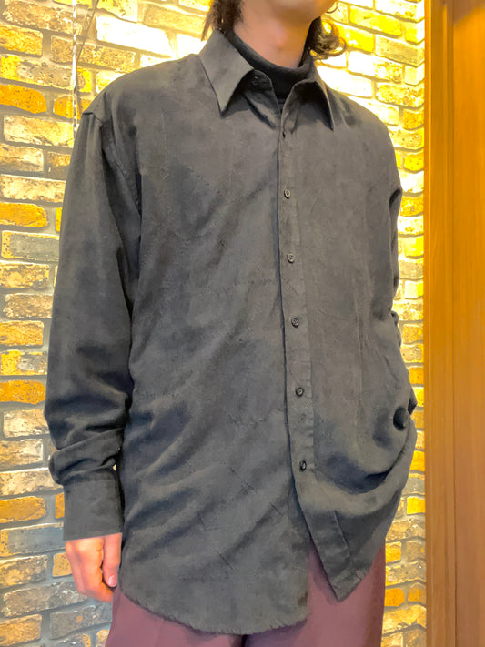 fake suede shirt 00's~