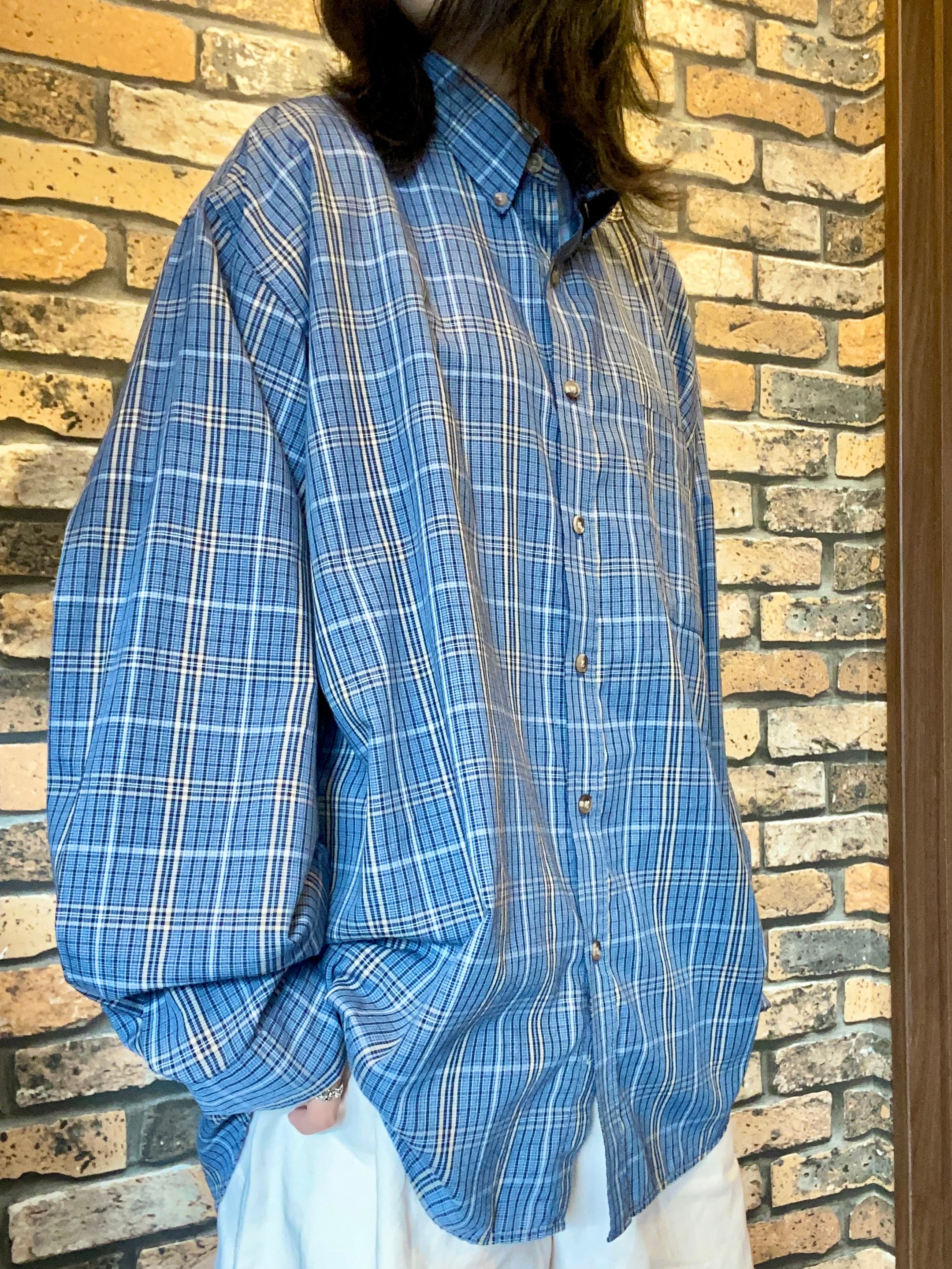 puritan long-sleeve shirt 90's~00's