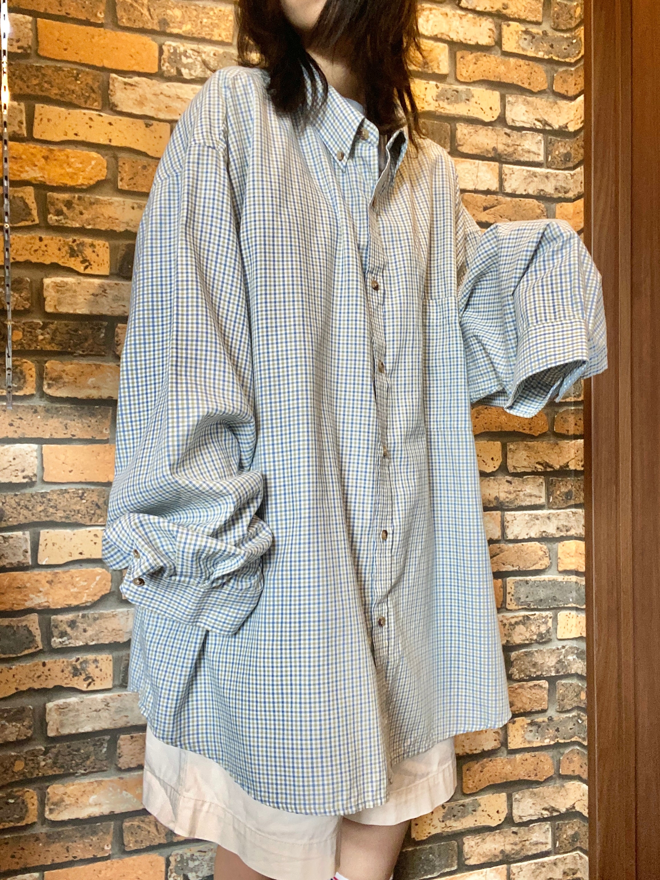 puritan long-sleeve shirt 90's~00's
