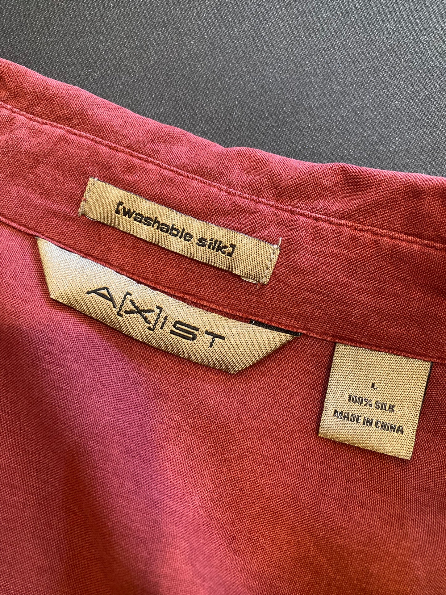 A[X]IST silk shirt "red"
