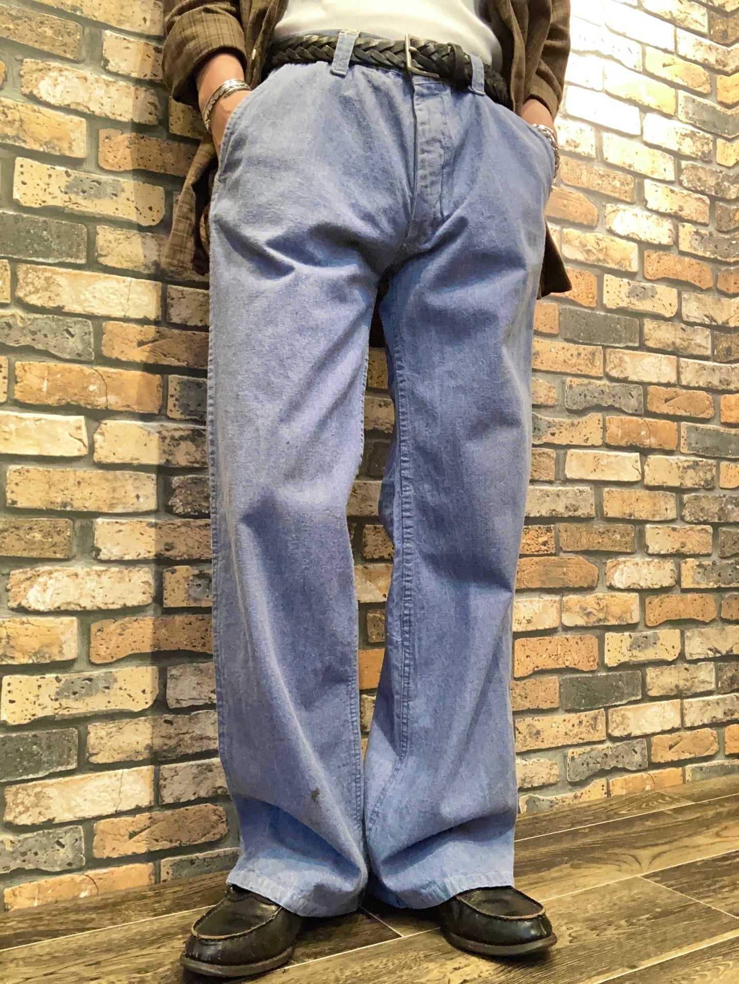 Chambray pants 80's~ Euro vintage
