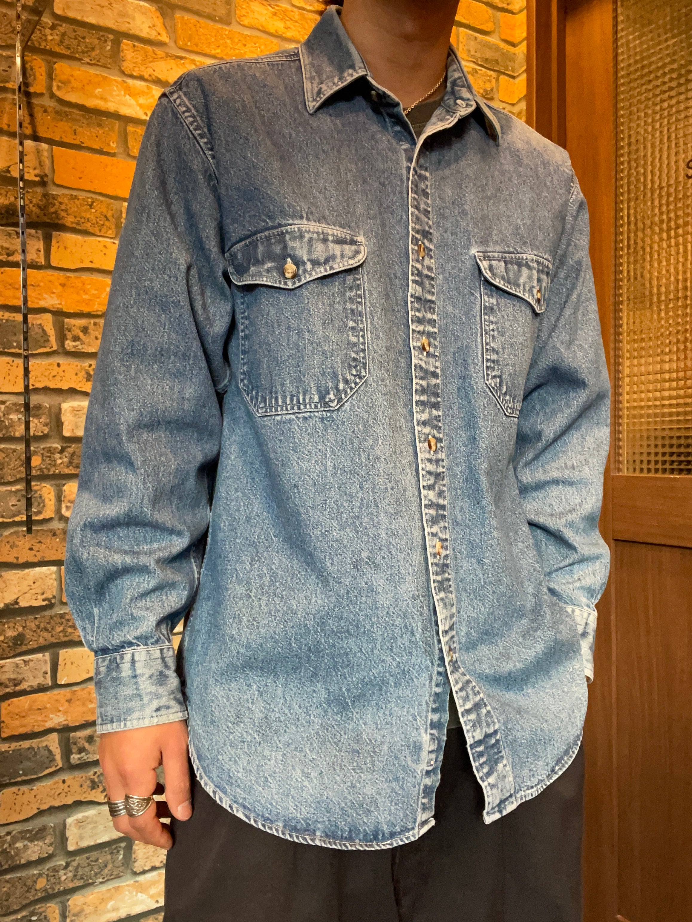 JOHN ASHFORD Denim shirt 90's~