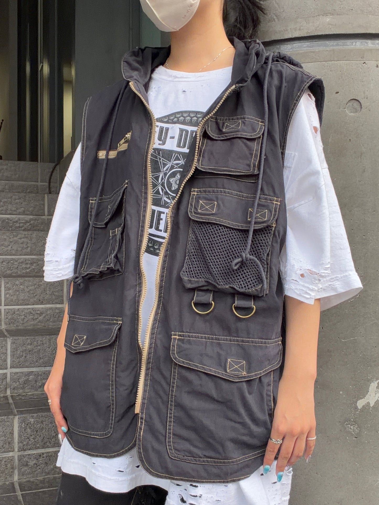 NATURALIST over dye fishing vest 90's~00's