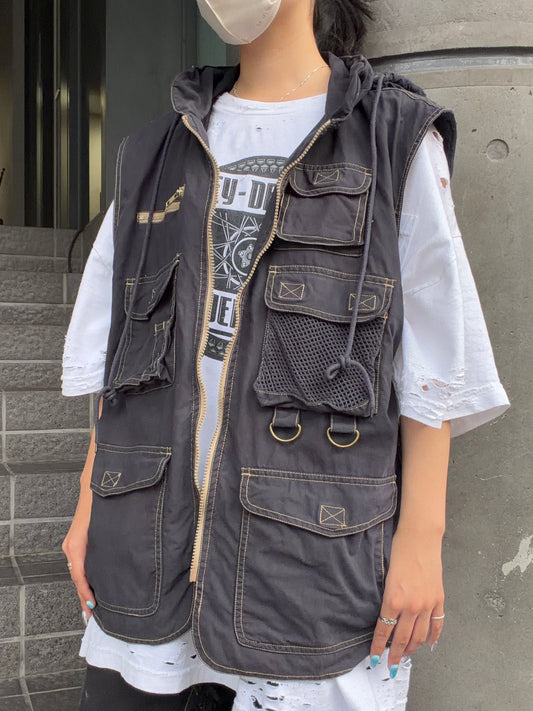 NATURALIST over dye fishing vest 90's~00's