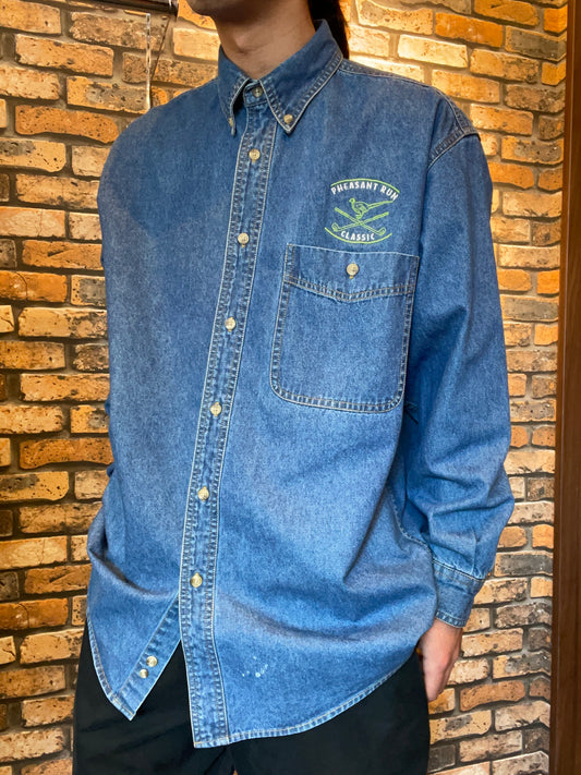 Lee Denim BD shirt 90's~