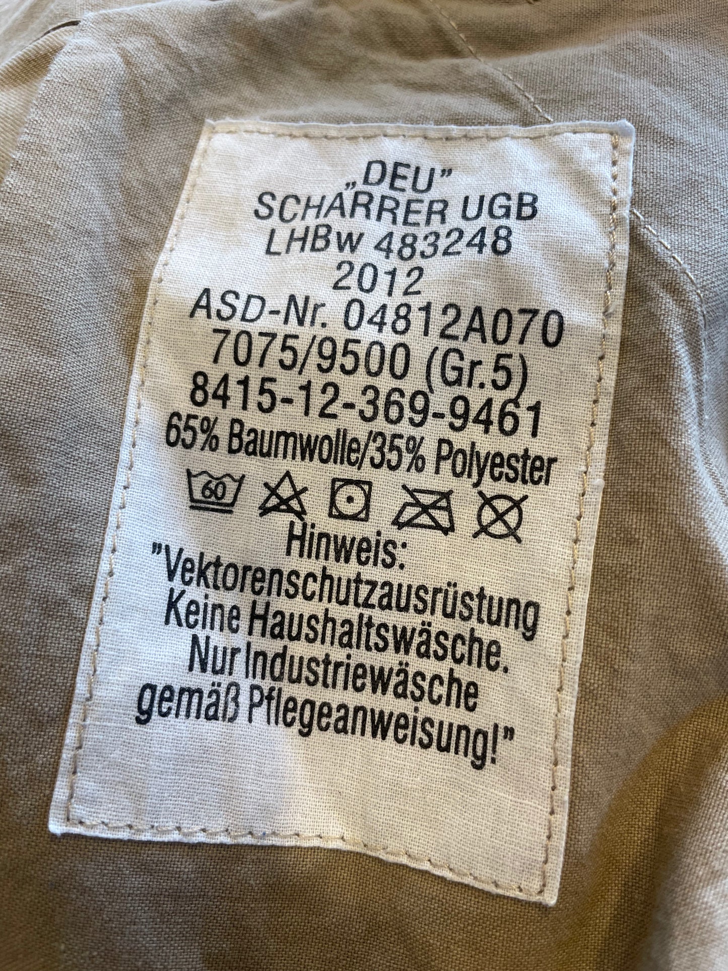 German Army Tropentarn cargo pants