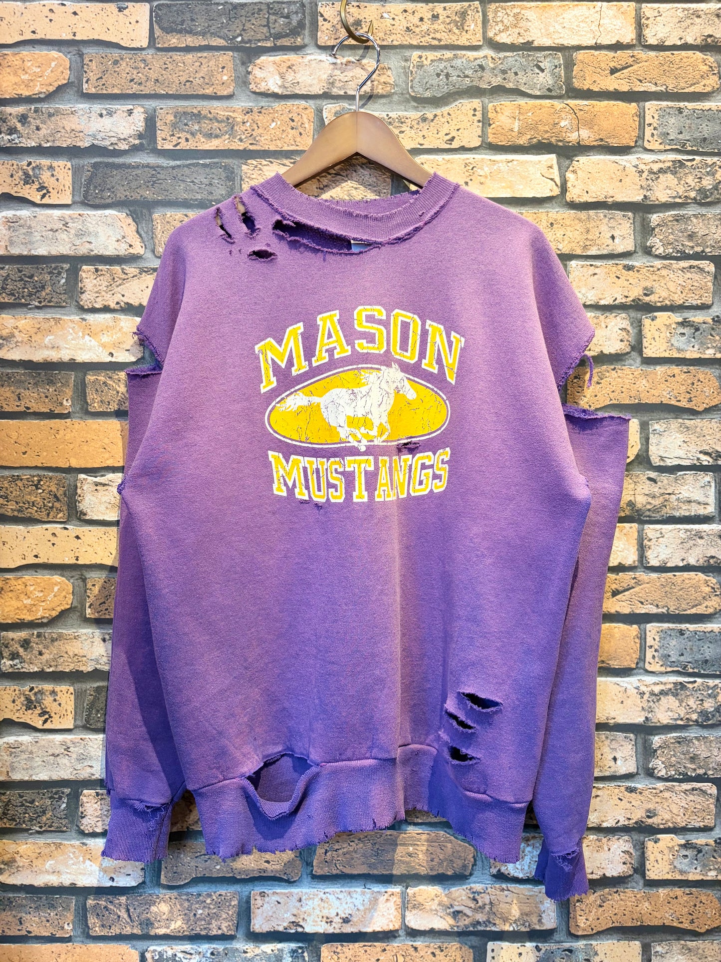 Hanes sweat shirt 00's~ MASON MUSTANGS
