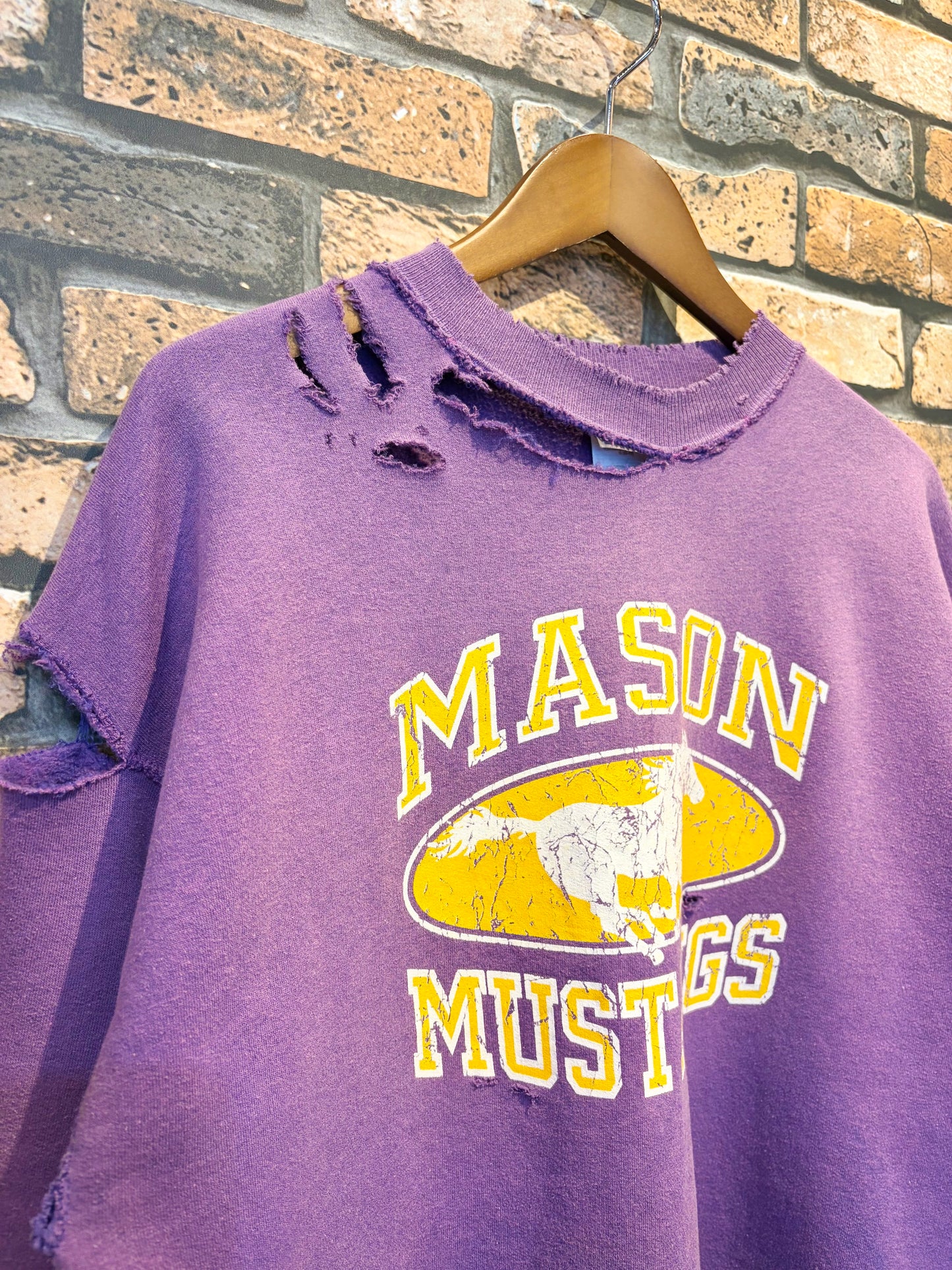 Hanes sweat shirt 00's~ MASON MUSTANGS