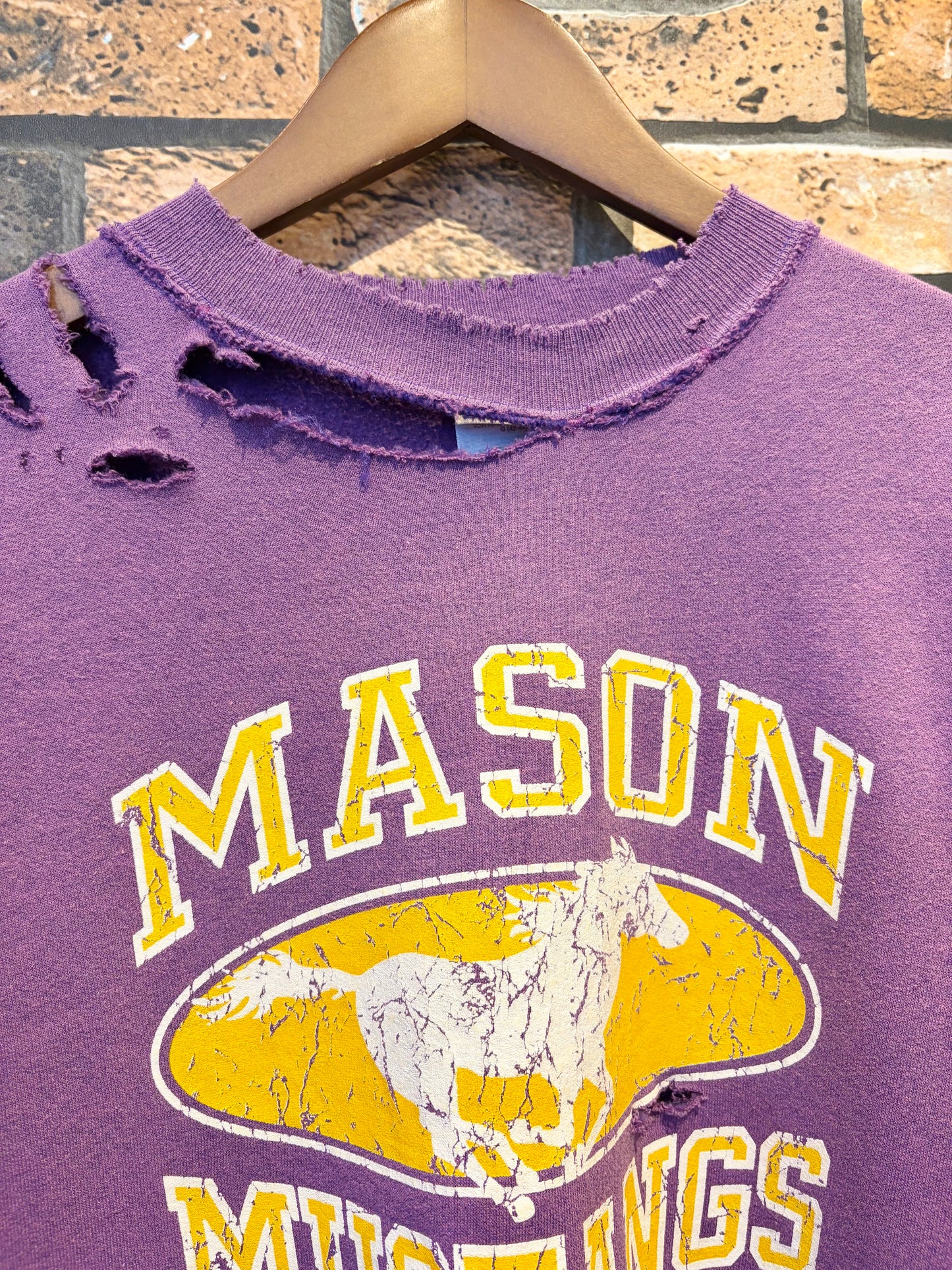 Hanes sweat shirt 00's~ MASON MUSTANGS