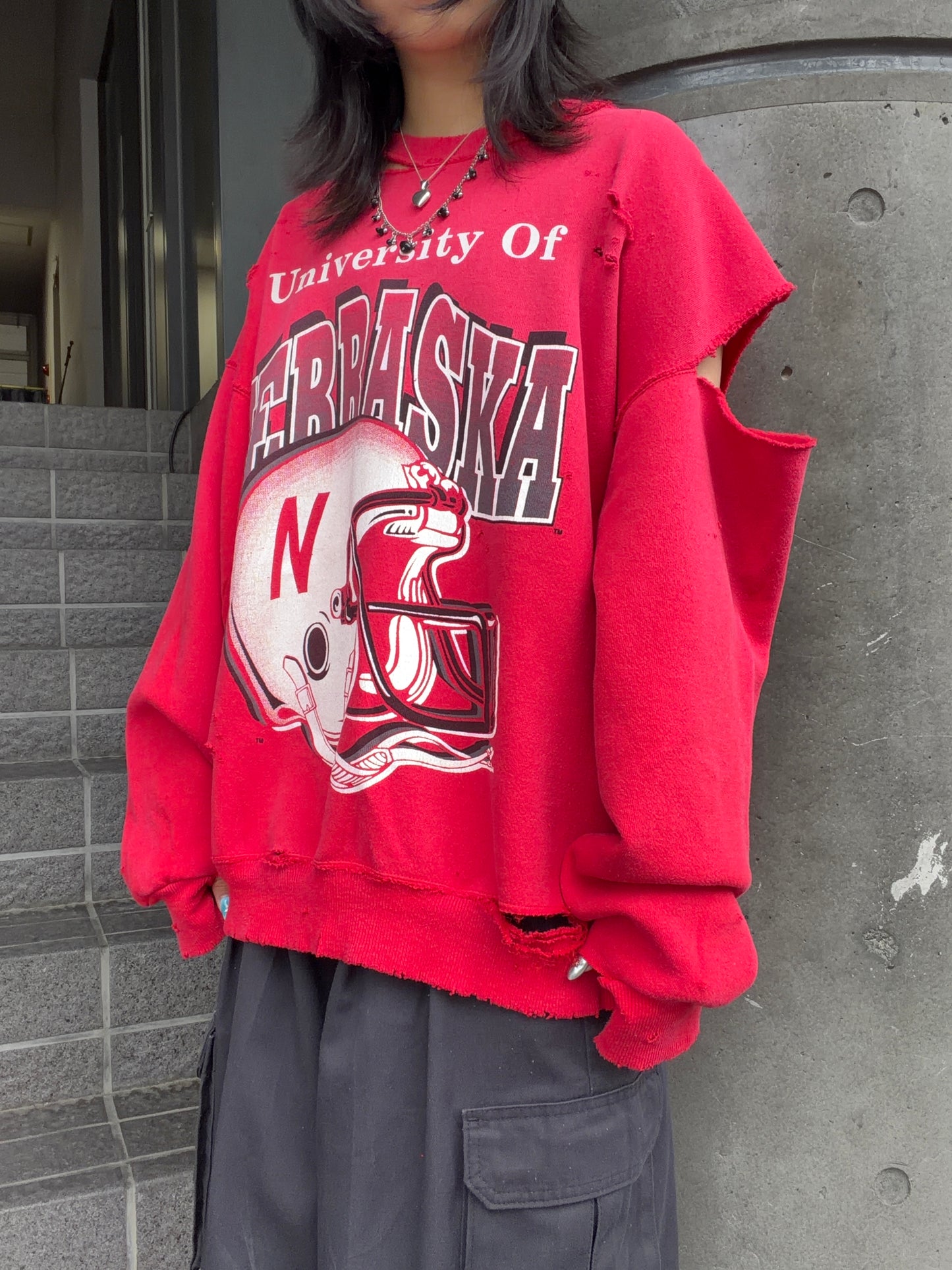 Hanes sweat shirt 90's~ Nebraska University