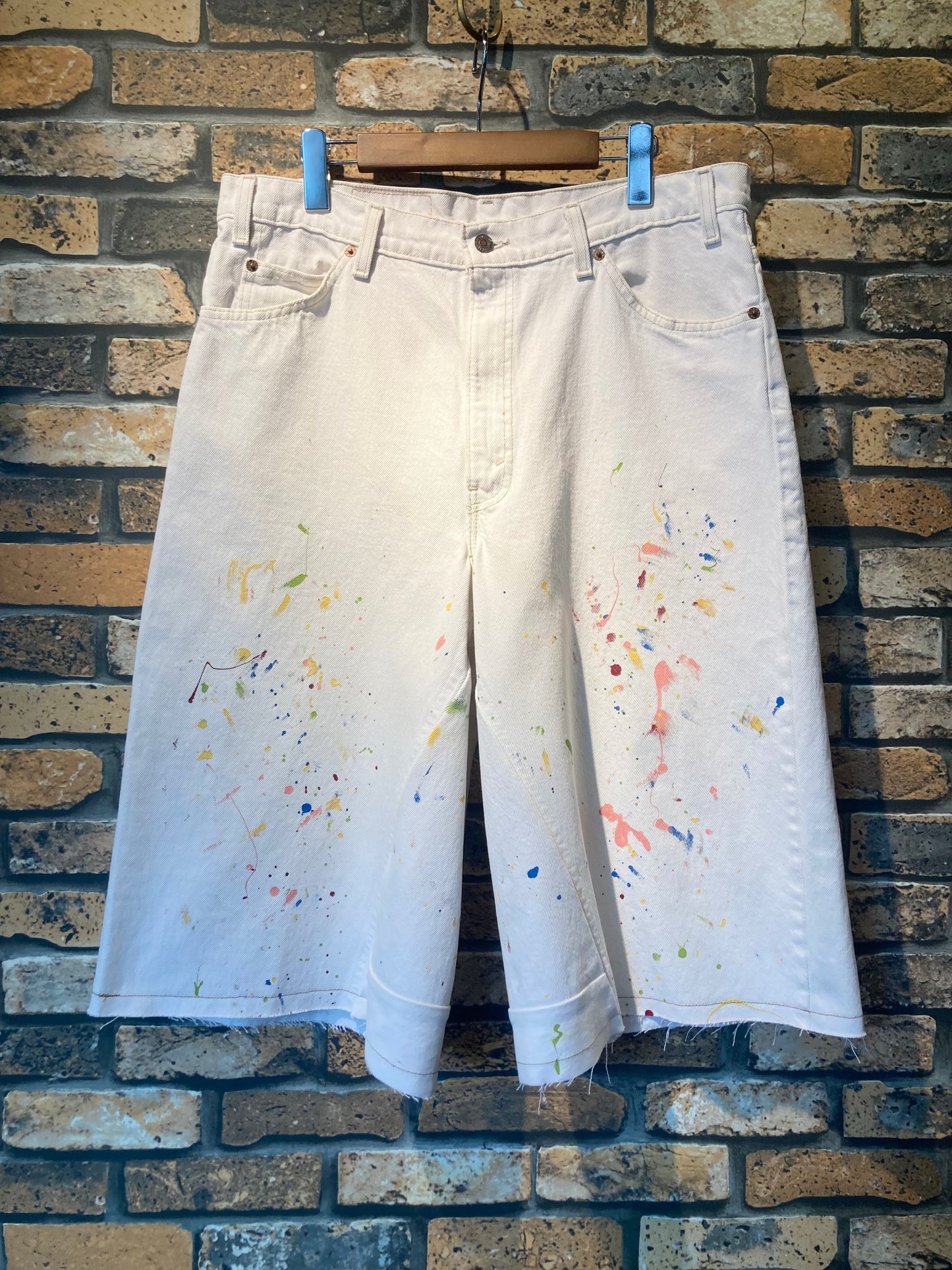 Denim painted & shorts custom W36inch