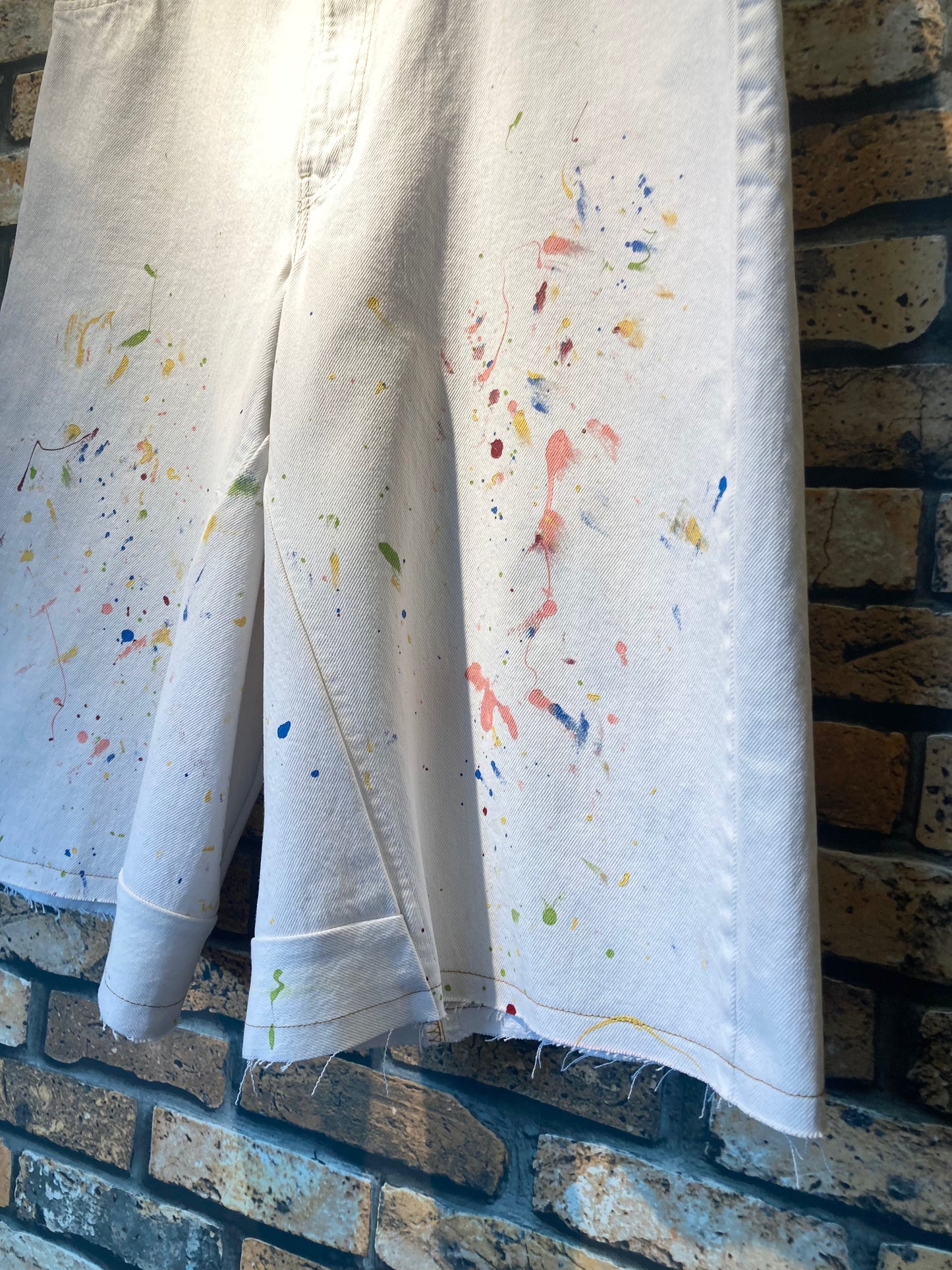 Denim painted & shorts custom W36inch