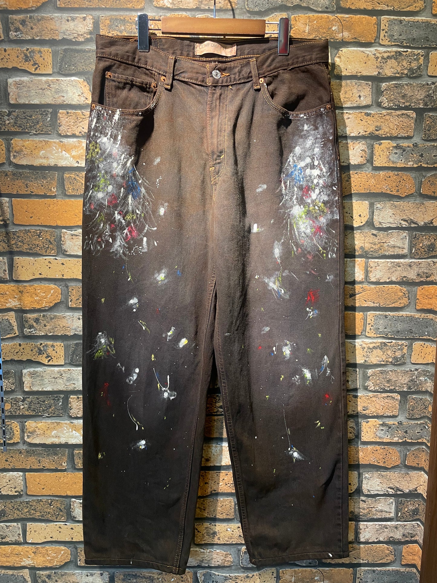 Levi's 560 over dye & paint custom