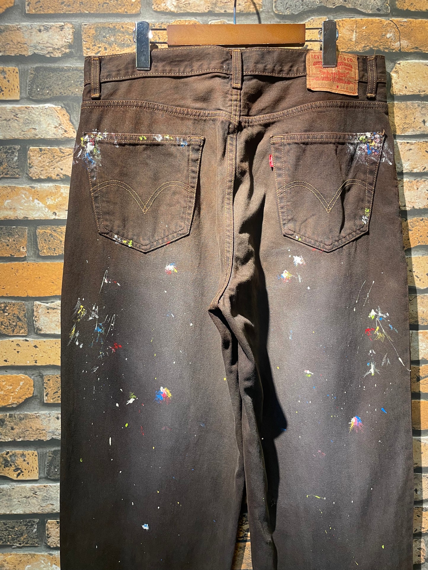 Levi's 560 over dye & paint custom